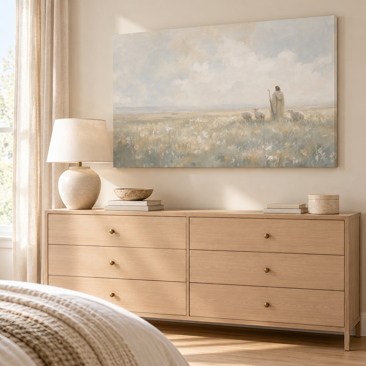 Shepherd In The Wide Field wall art