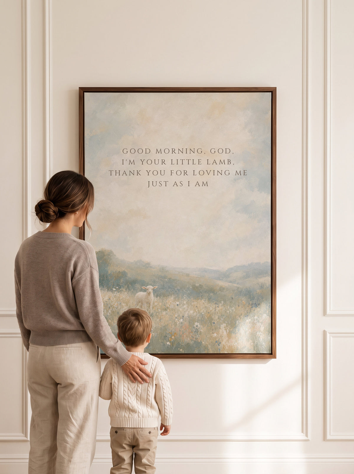 Your Little Lamb Meadow (Portrait) wall art