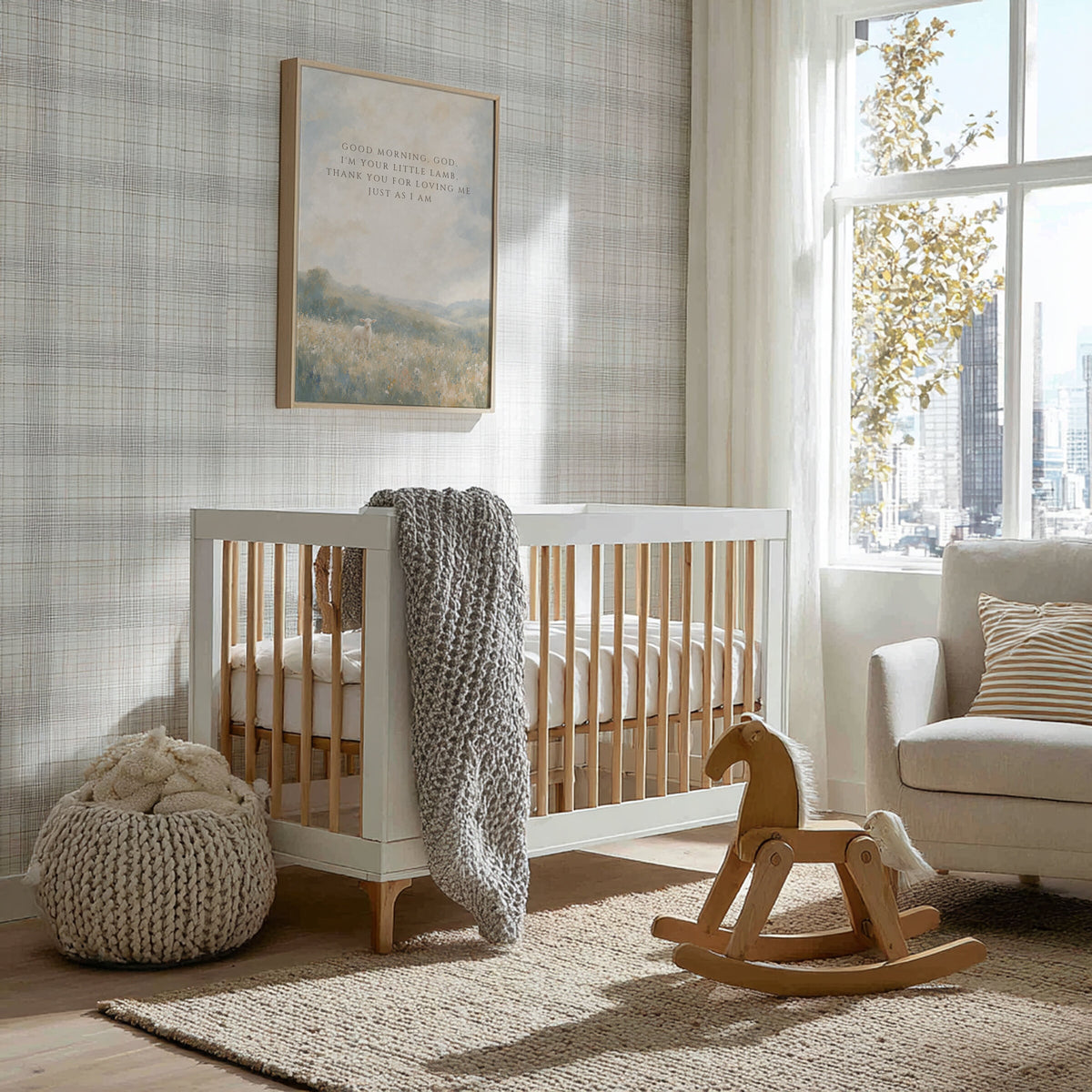 Your Little Lamb Meadow (Portrait) wall art