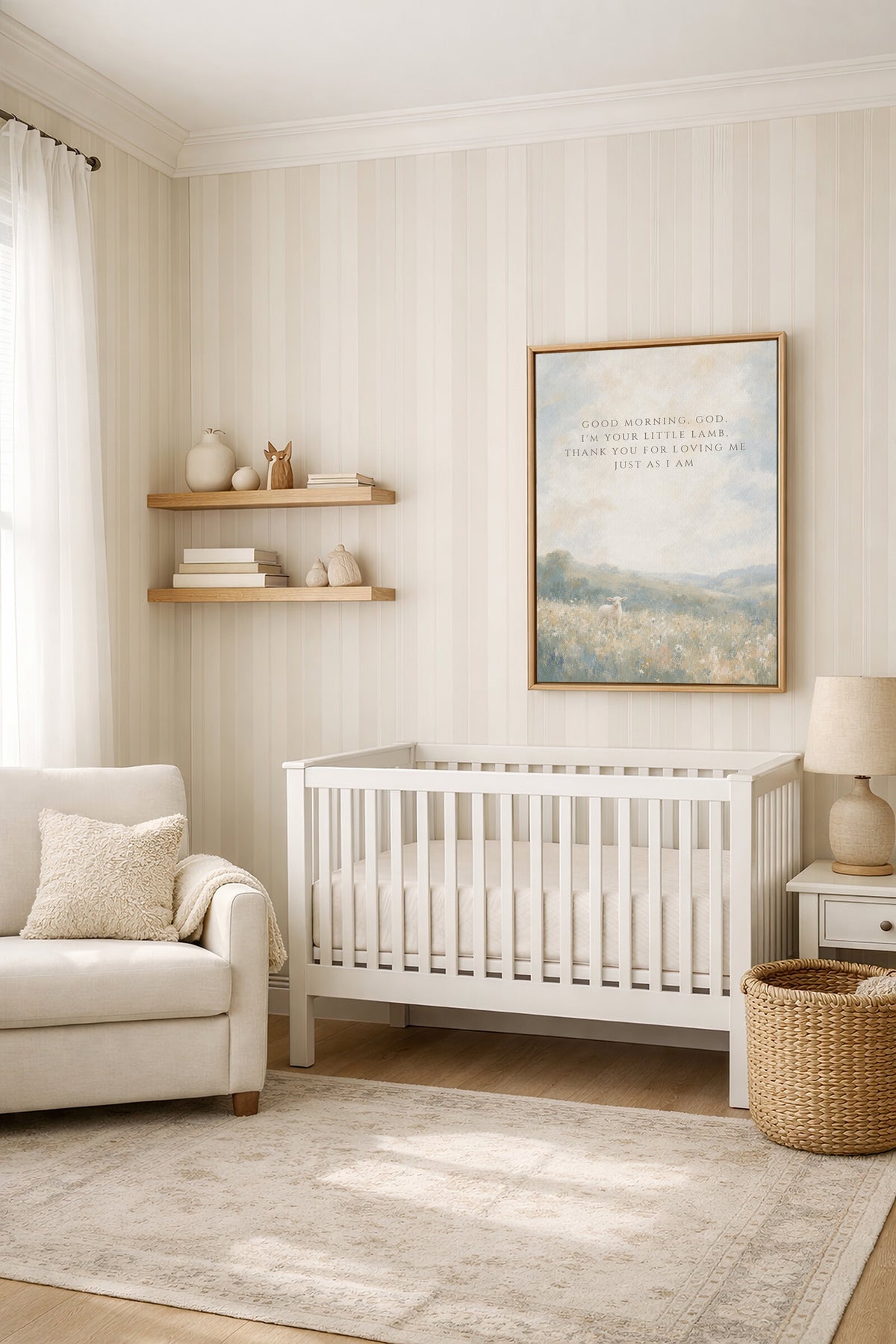 Your Little Lamb Meadow (Portrait) wall art