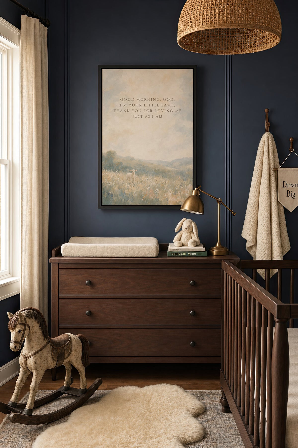 Your Little Lamb Meadow (Portrait) wall art