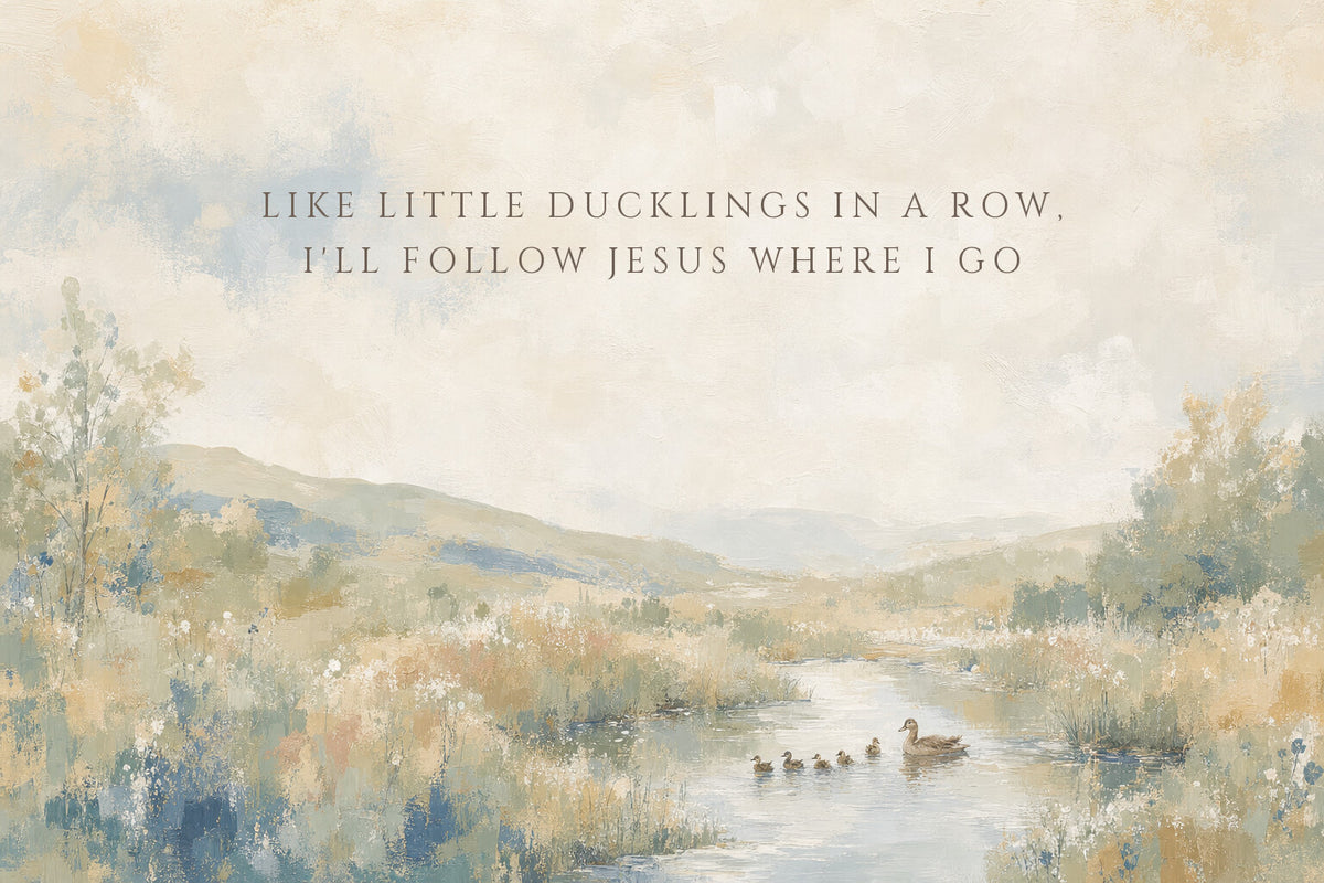 Like Little Ducklings in a Row (Landscape) artwork