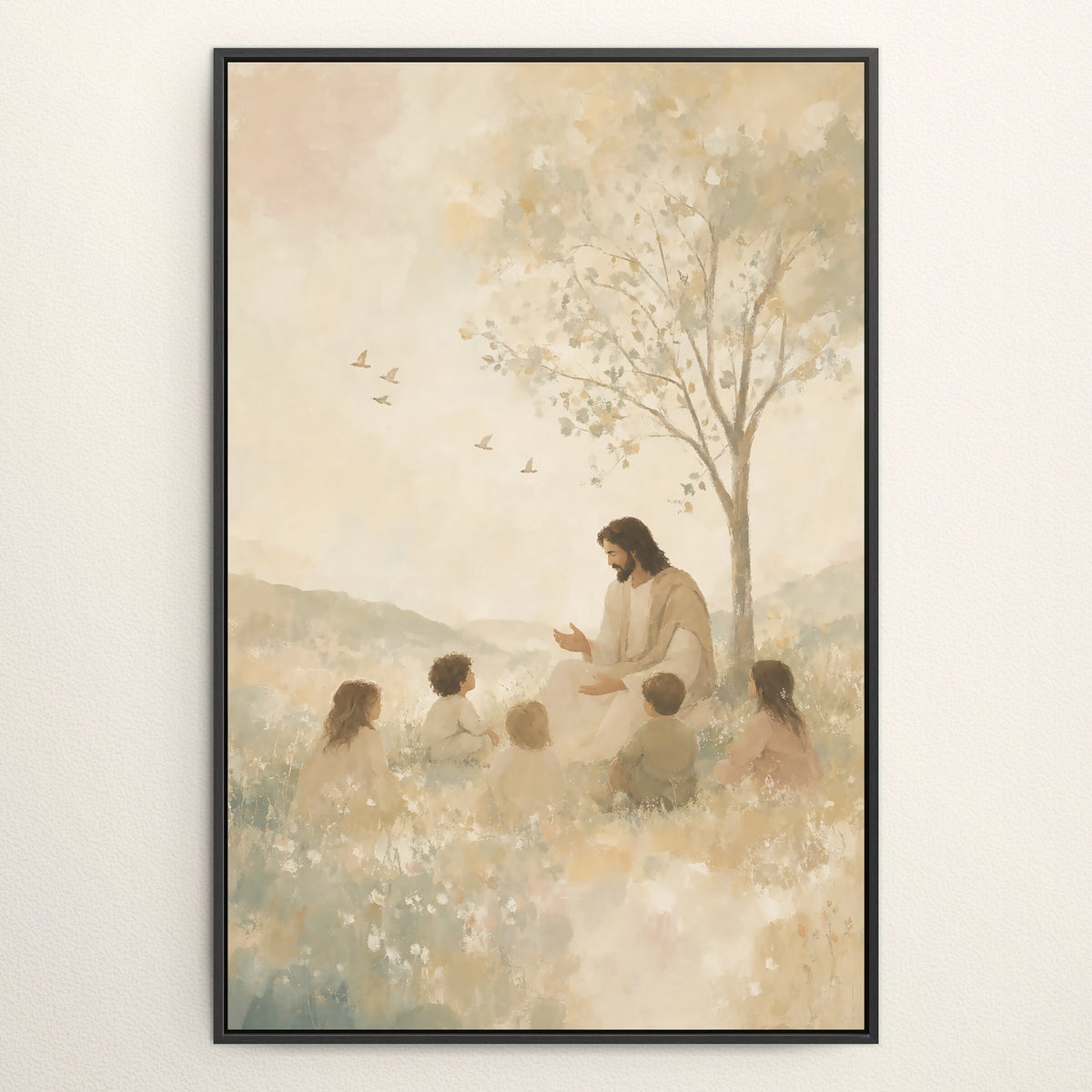Let the Little Children Come Beneath the Tree wall art
