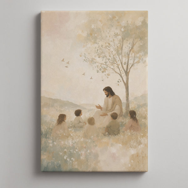 Let the Little Children Come Beneath the Tree unframed canvas