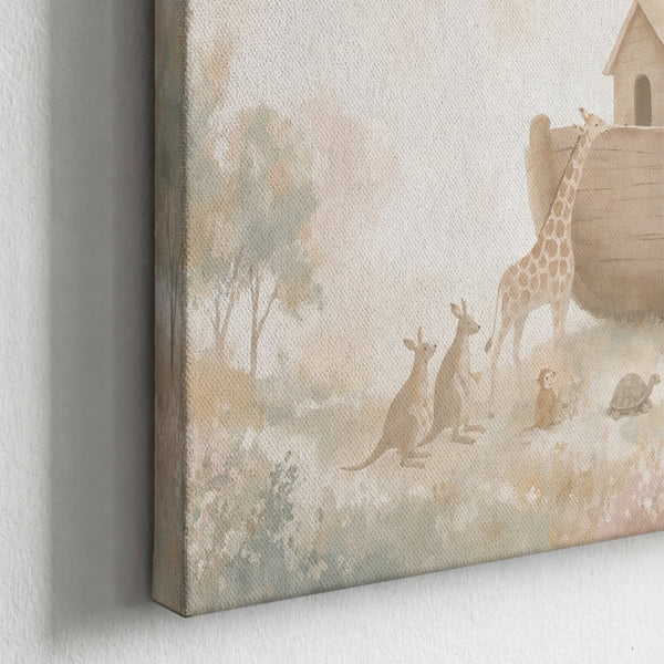 The Ark And The Giraffes unframed canvas corner detail