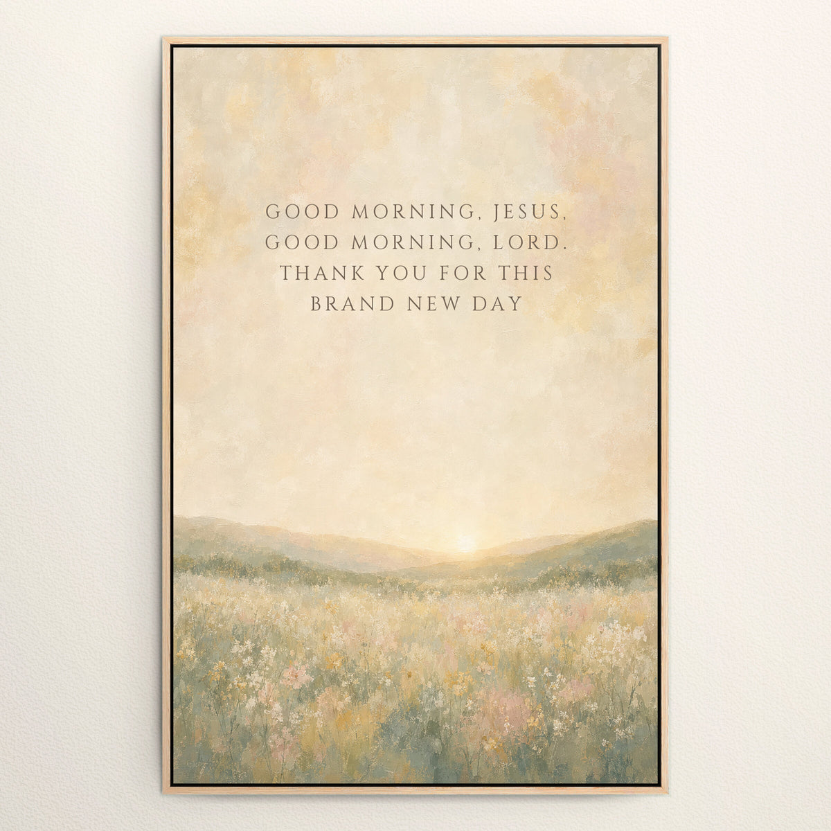 Good Morning Jesus Meadow (Portrait) wall art