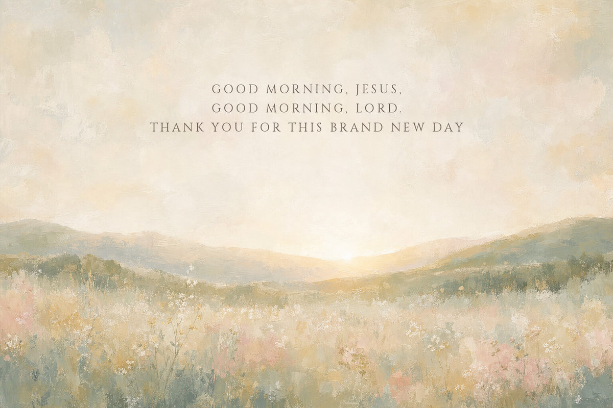 Good Morning Jesus Meadow (Landscape) artwork