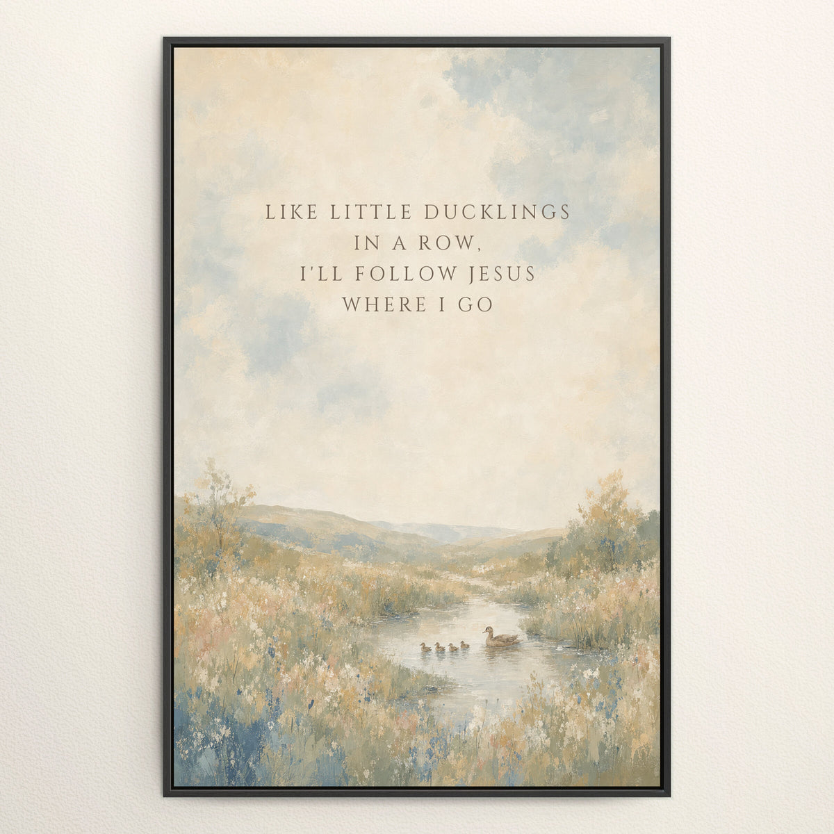 Like Little Ducklings in a Row (Portrait) wall art