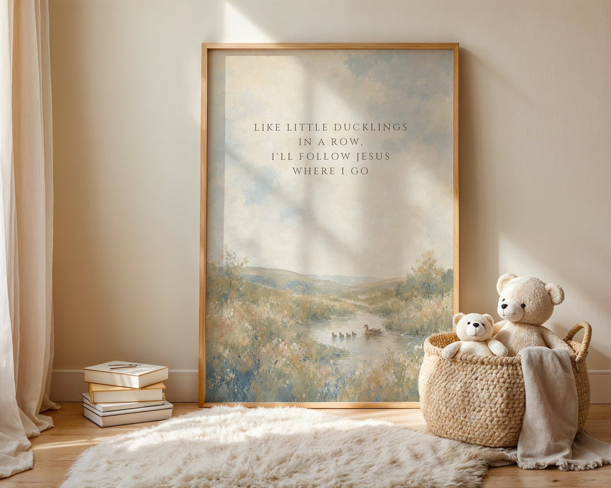 Like Little Ducklings in a Row (Portrait) wall art