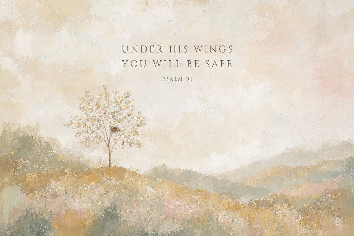 Under His Wings You Will Be Safe (Landscape) artwork