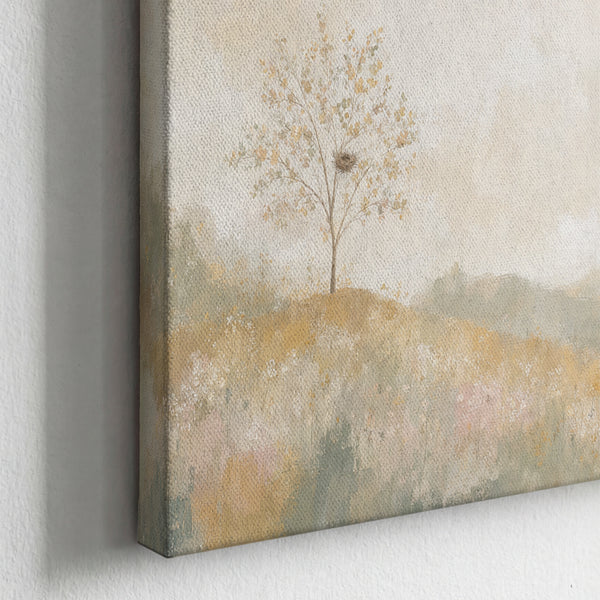 Under His Wings You Will Be Safe (Landscape) unframed canvas corner detail