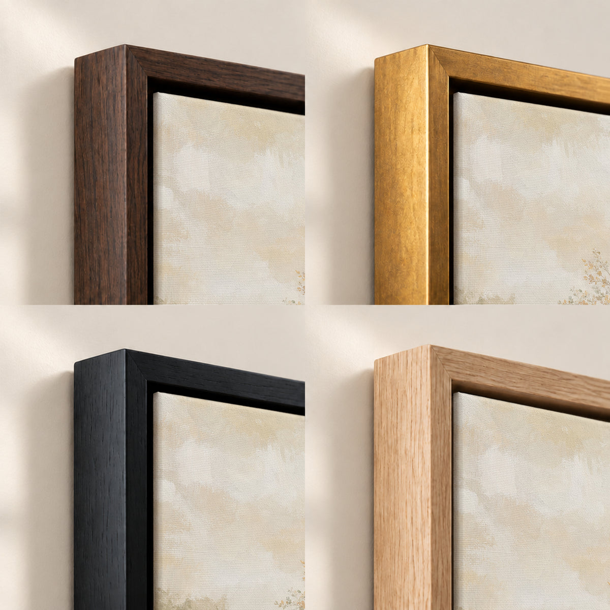 Under His Wings You Will Be Safe (Landscape) frame finish options: Brown, Gold, Black and Natural