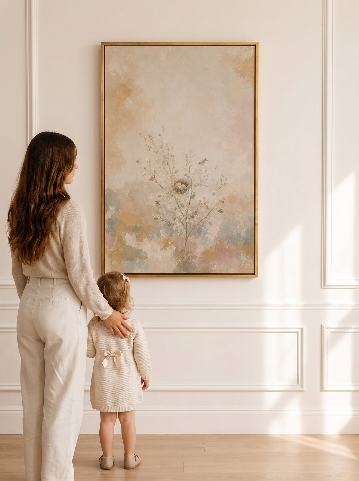 Nest in the Blossom Branch wall art