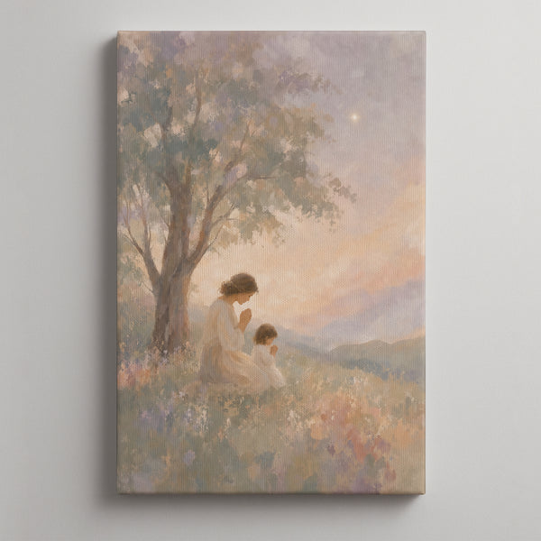 Evening Prayer with Mama unframed canvas