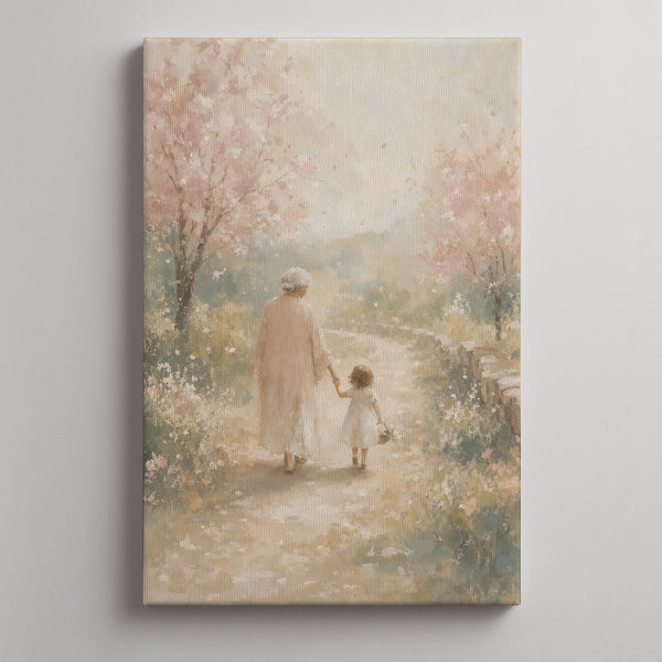 Blossom Lane with Grandma unframed canvas