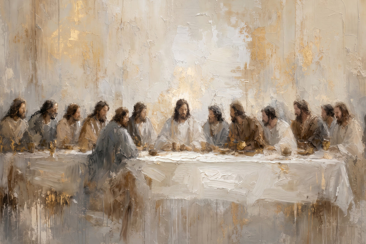 Textured Last Supper artwork