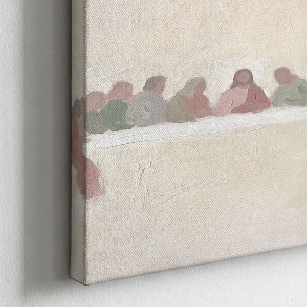 Pastel Last Supper unframed canvas corner detail