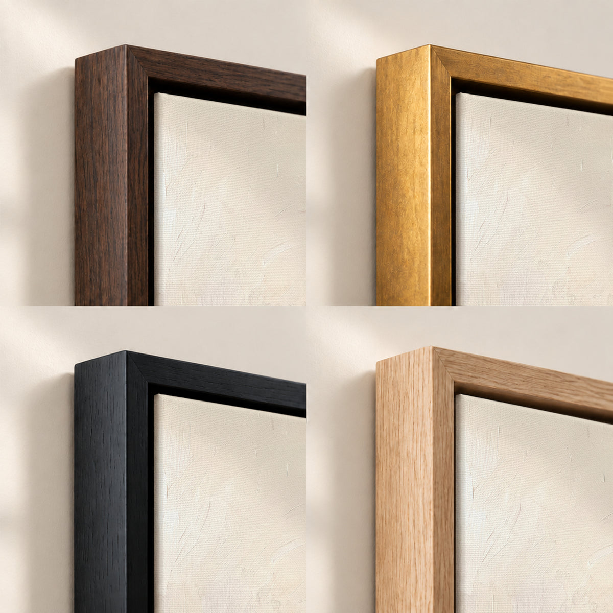 Pastel Last Supper frame finish options: Brown, Gold, Black and Natural