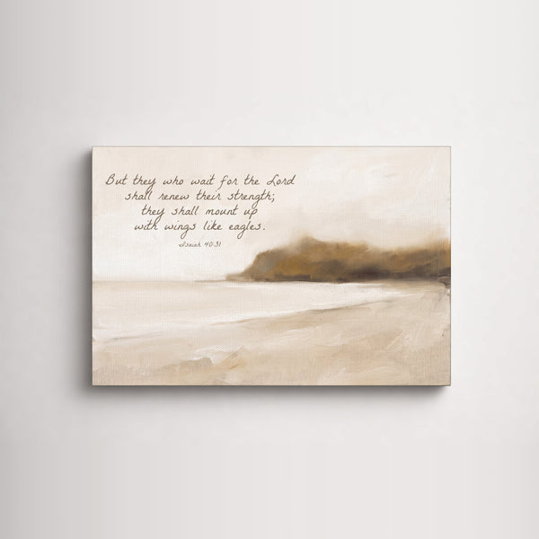 Wings Like Eagles Headland as an unframed canvas