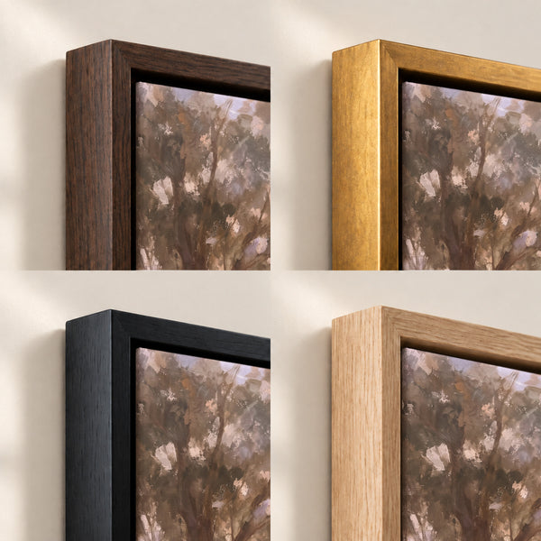 Story Time Under the Tree frame finish options: Brown, Gold, Black and Natural