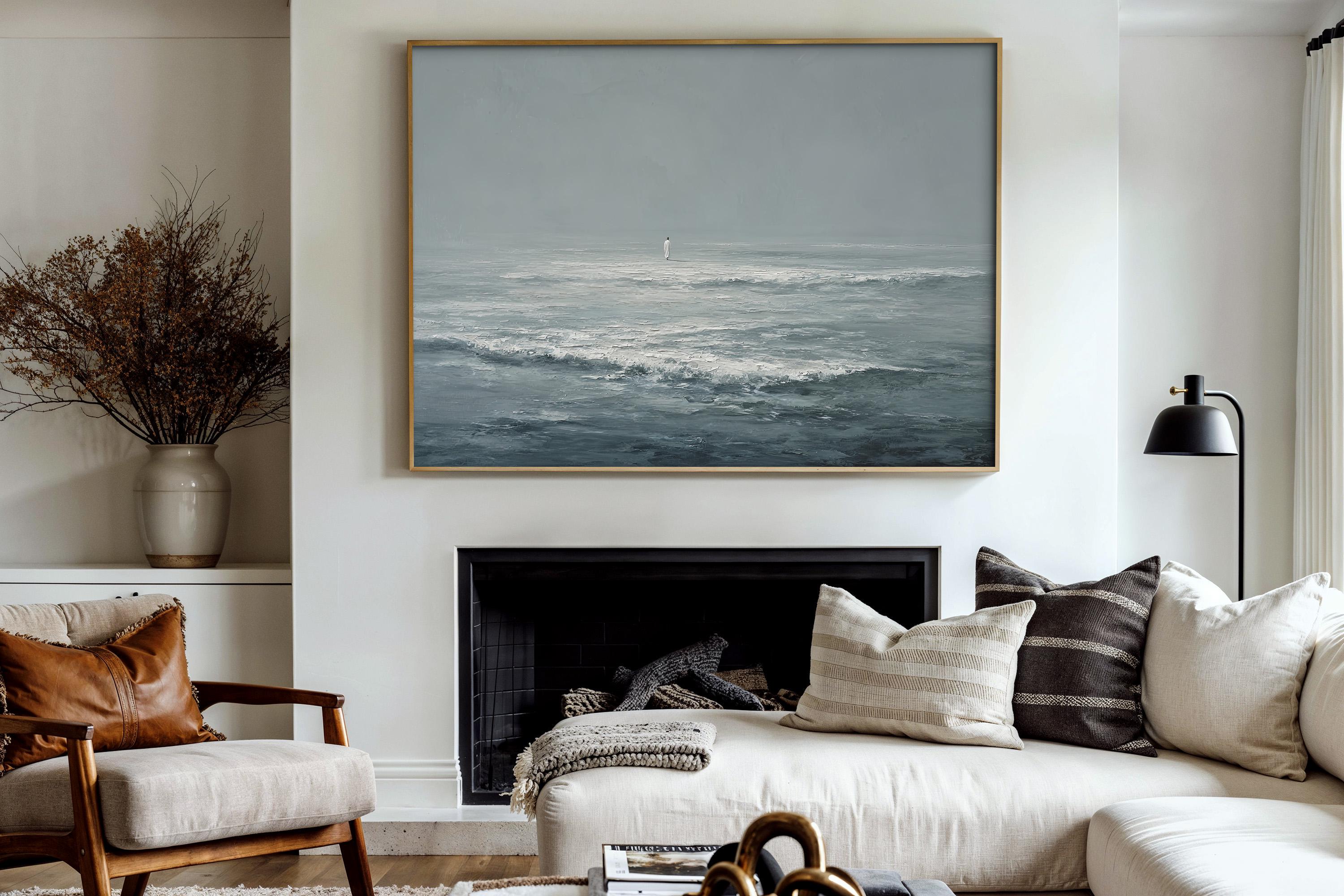 Jesus Walks on Water, Christian Wall Decor, Ocean Art Print