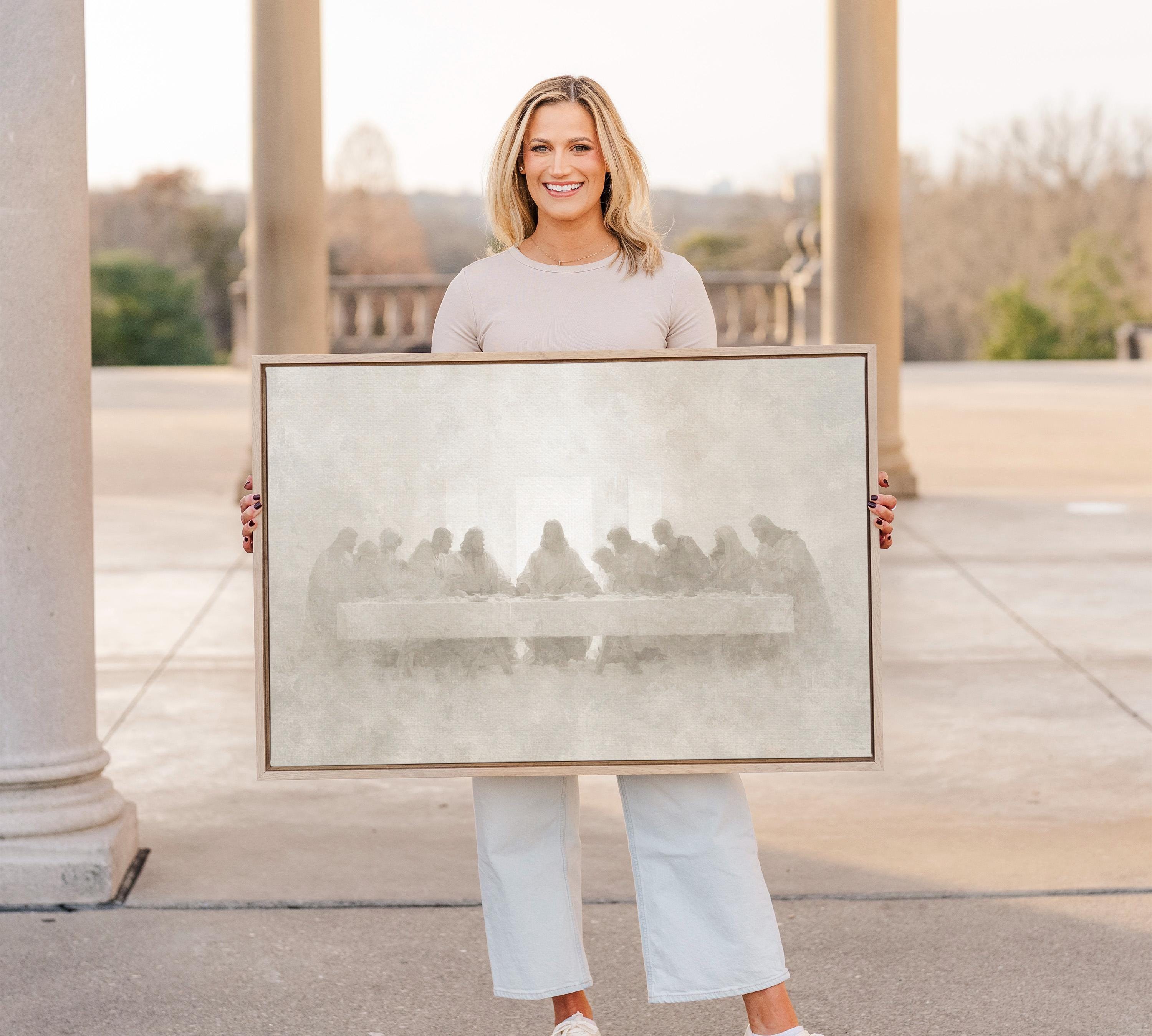 Minimalist Last Supper Wall Art - Christian Painting