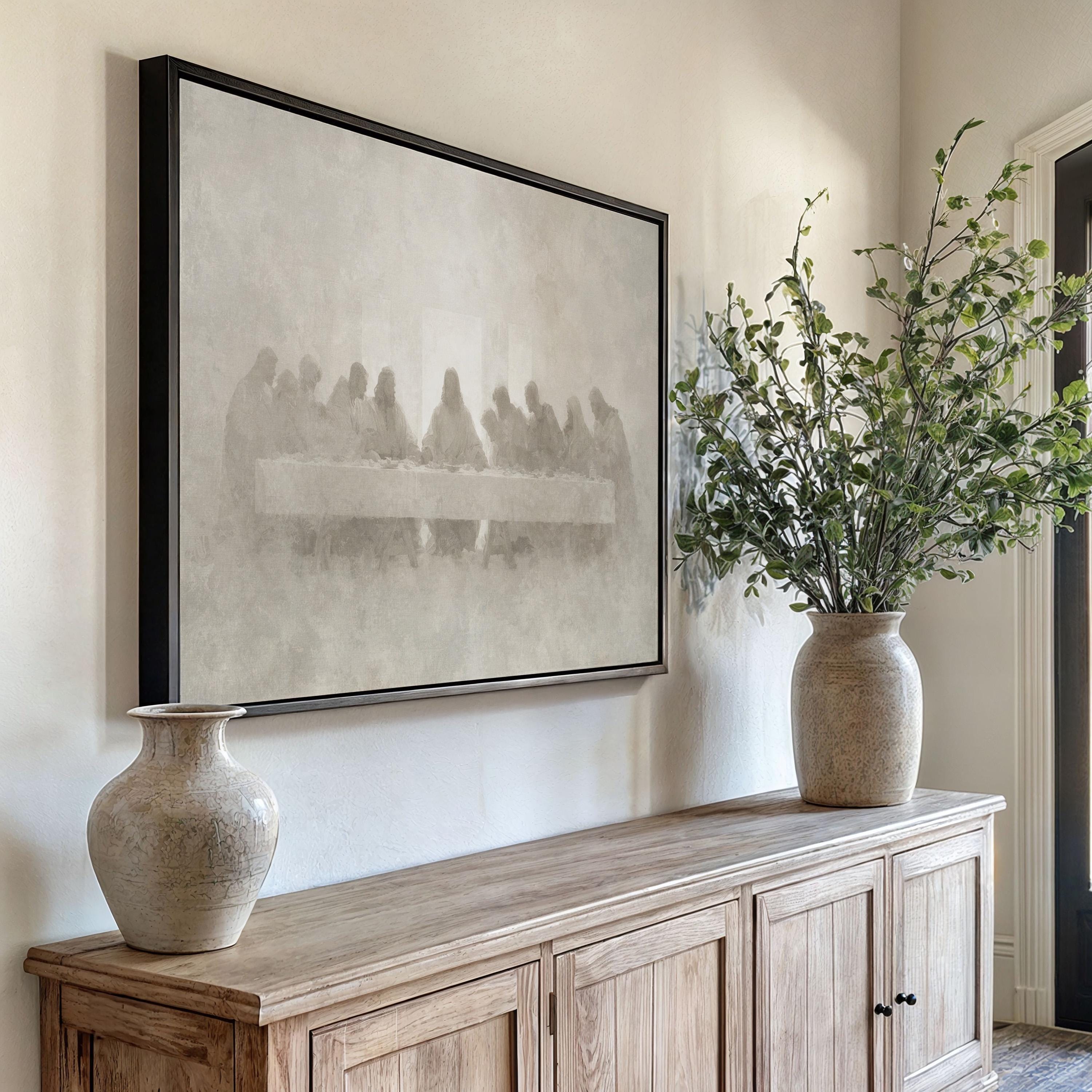 Minimalist Last Supper Wall Art - Christian Painting