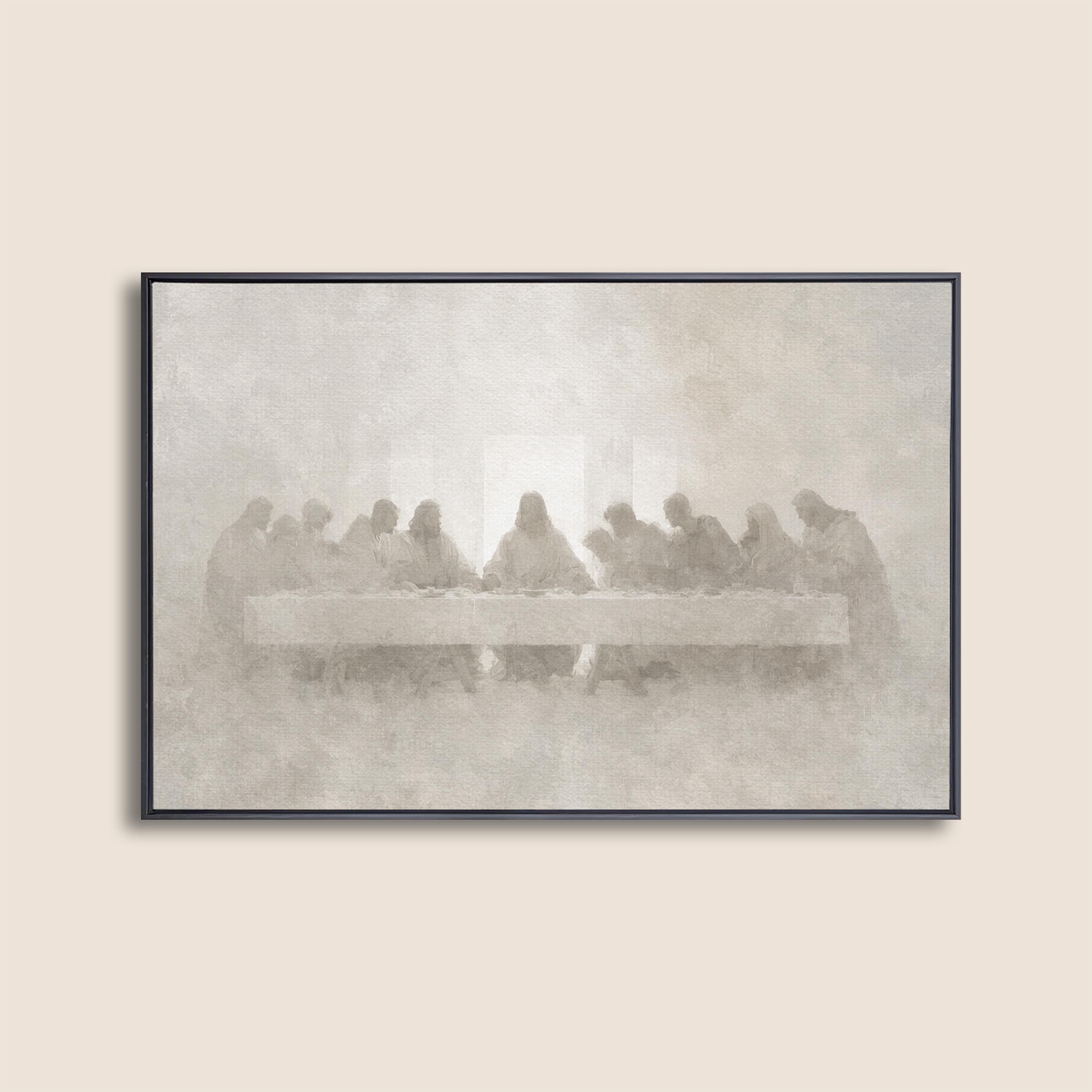 Minimalist Last Supper Wall Art - Christian Painting