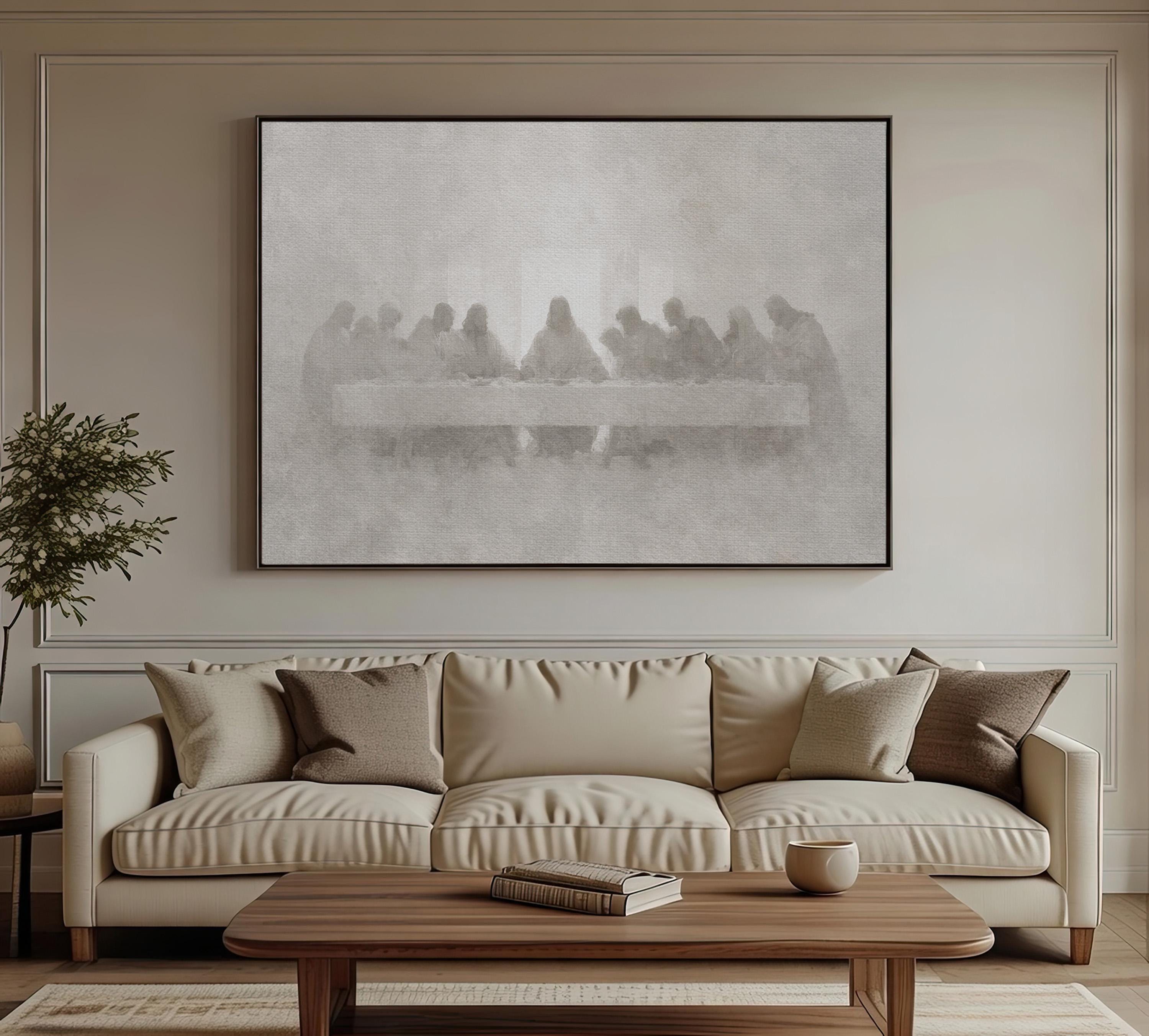 Minimalist Last Supper Wall Art - Christian Painting