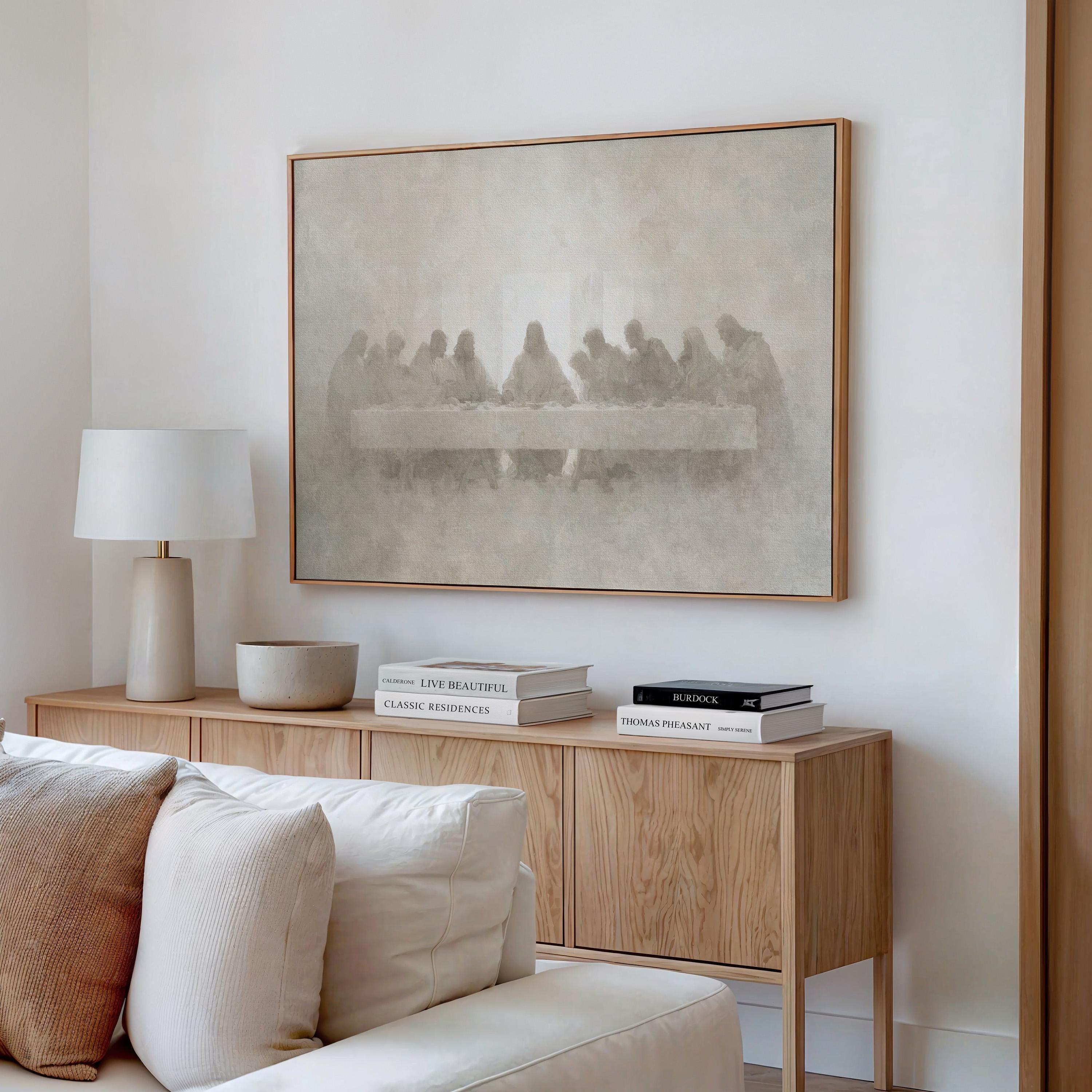 Minimalist Last Supper Wall Art - Christian Painting