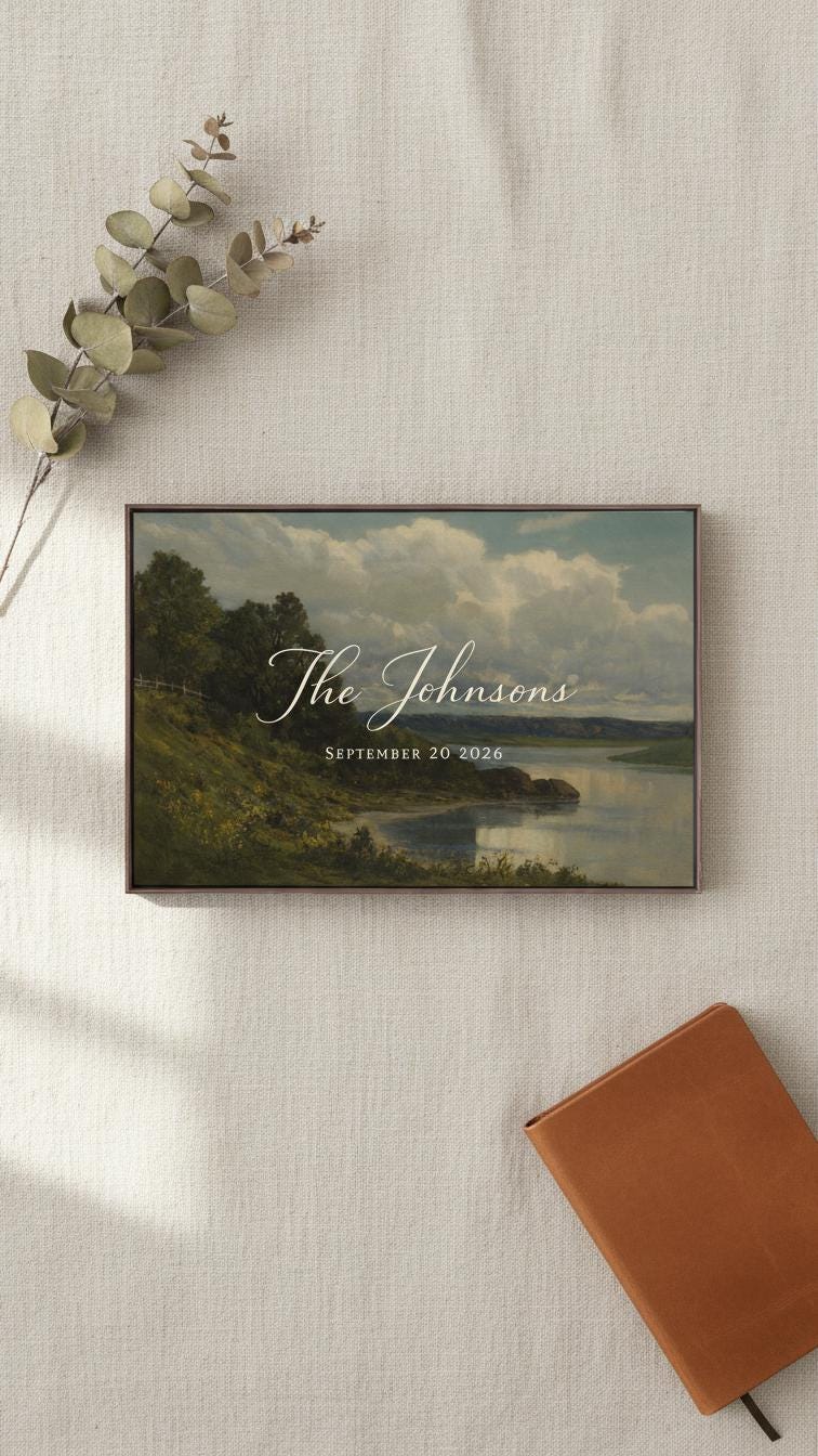 Custom Vintage Art Wedding Newlyweds Sign - Reception or Home Decor - Wedding Gift