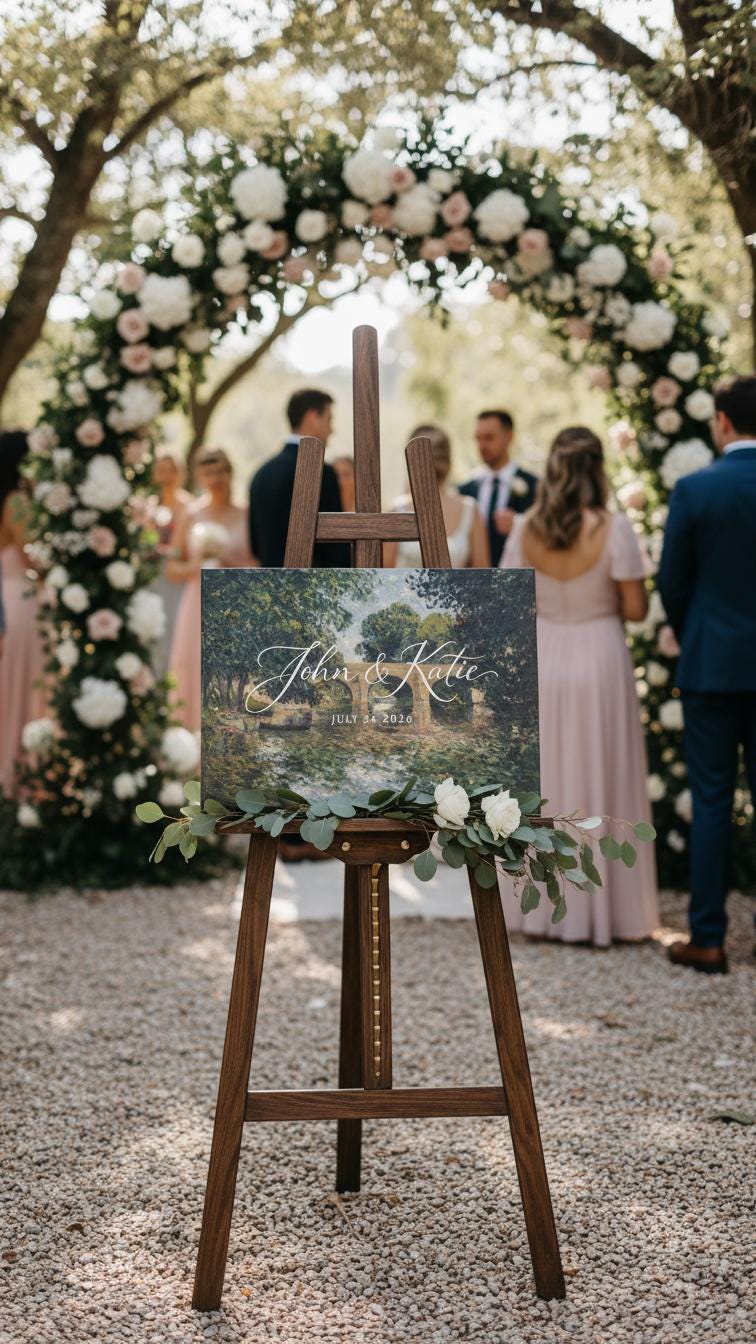 Custom Vintage Art Wedding Newlyweds Sign - Reception or Home Decor - Wedding Gift