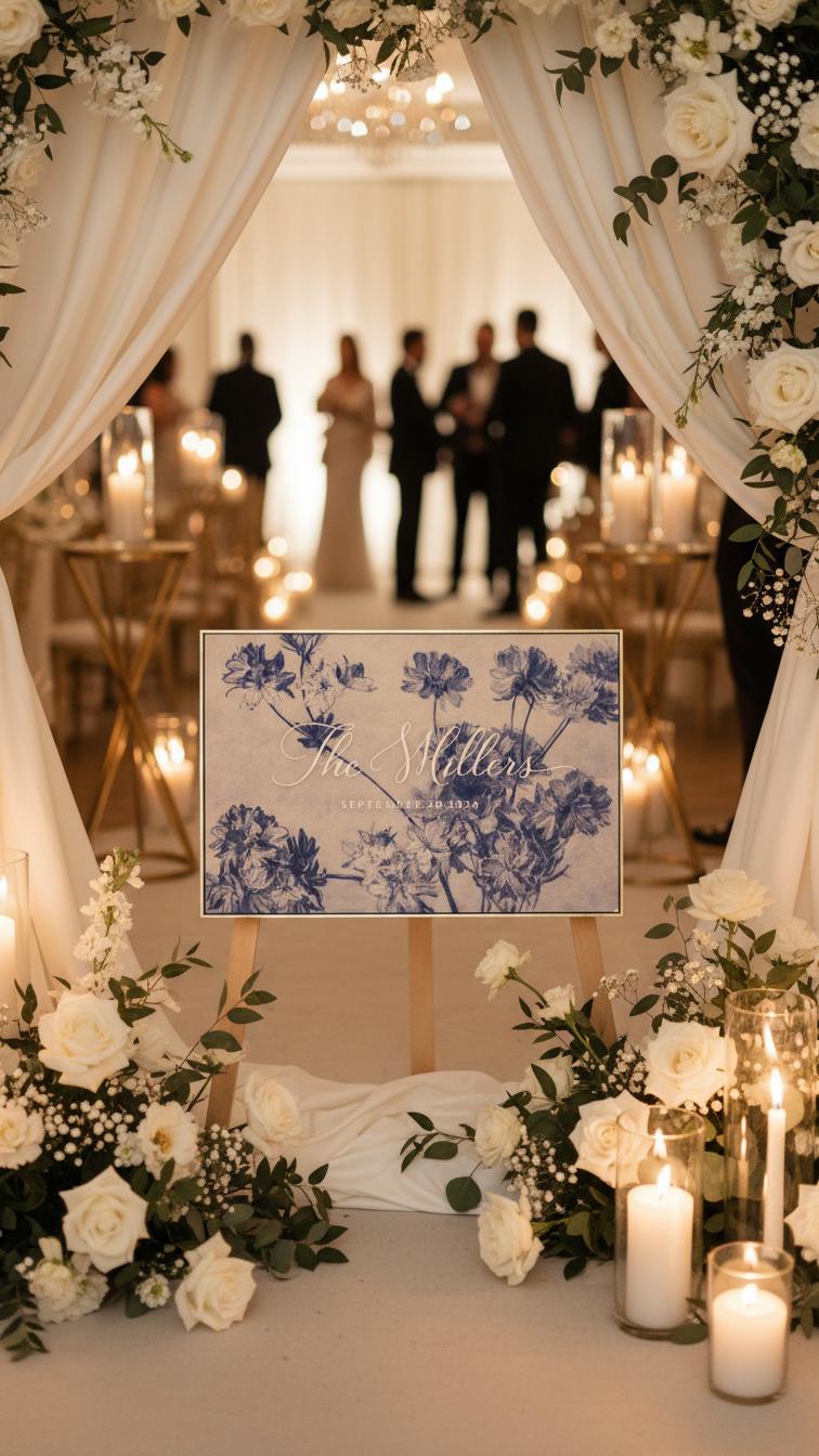 Custom Vintage Art Wedding Newlyweds Sign - Reception or Home Decor - Wedding Gift