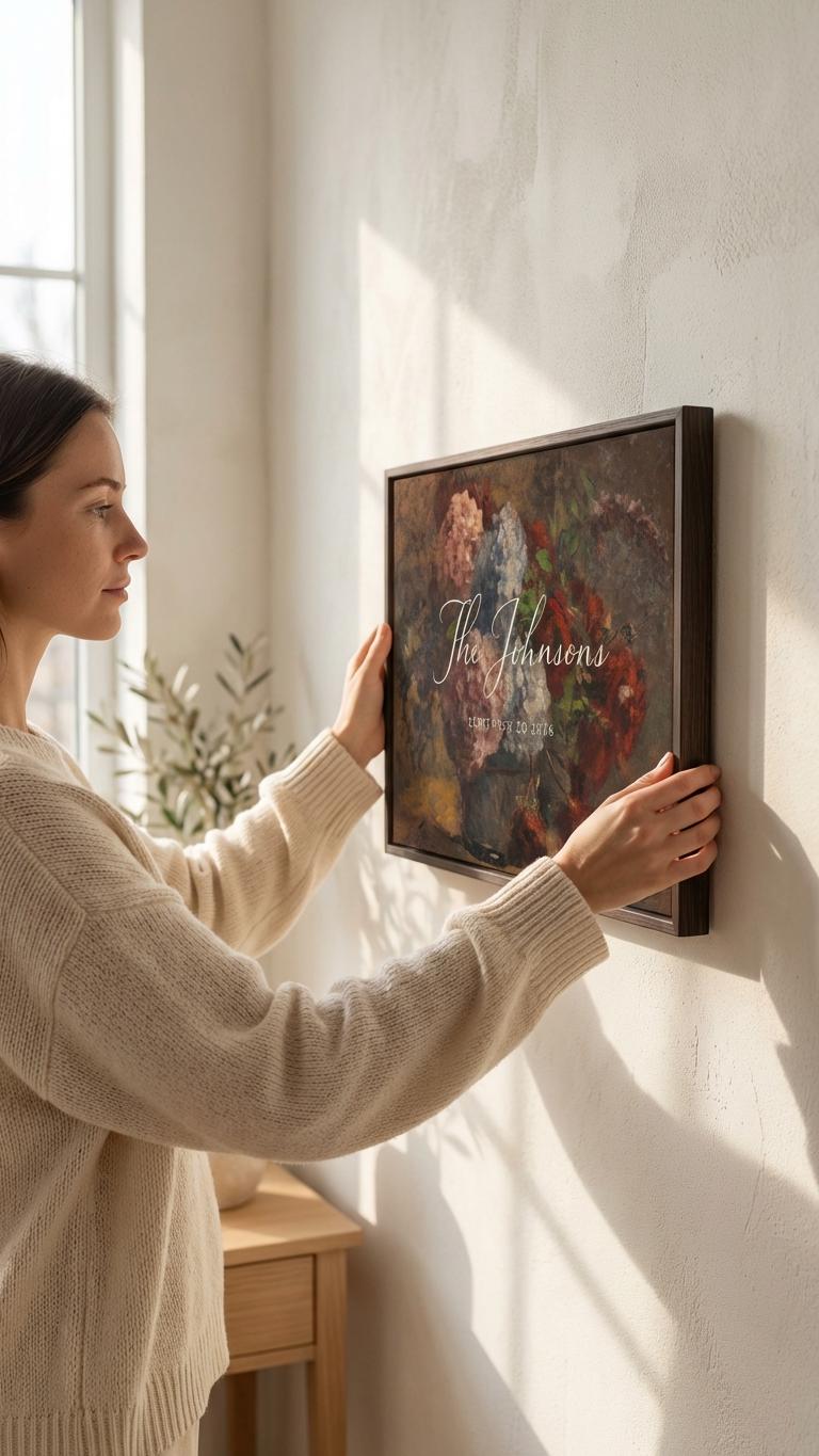 Custom Vintage Art Wedding Newlyweds Sign - Reception or Home Decor - Wedding Gift