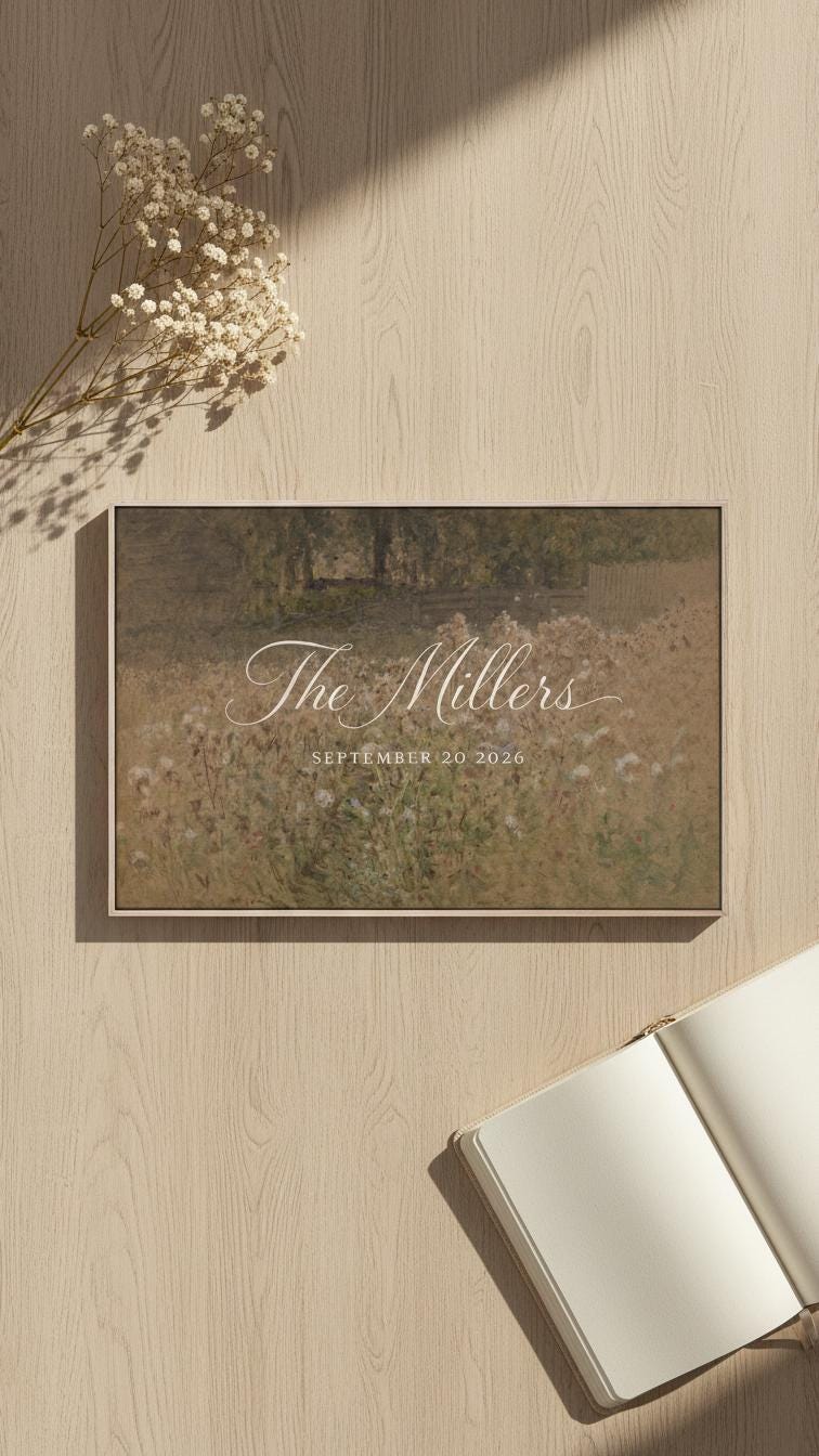 Custom Vintage Art Wedding Newlyweds Sign - Reception or Home Decor - Wedding Gift