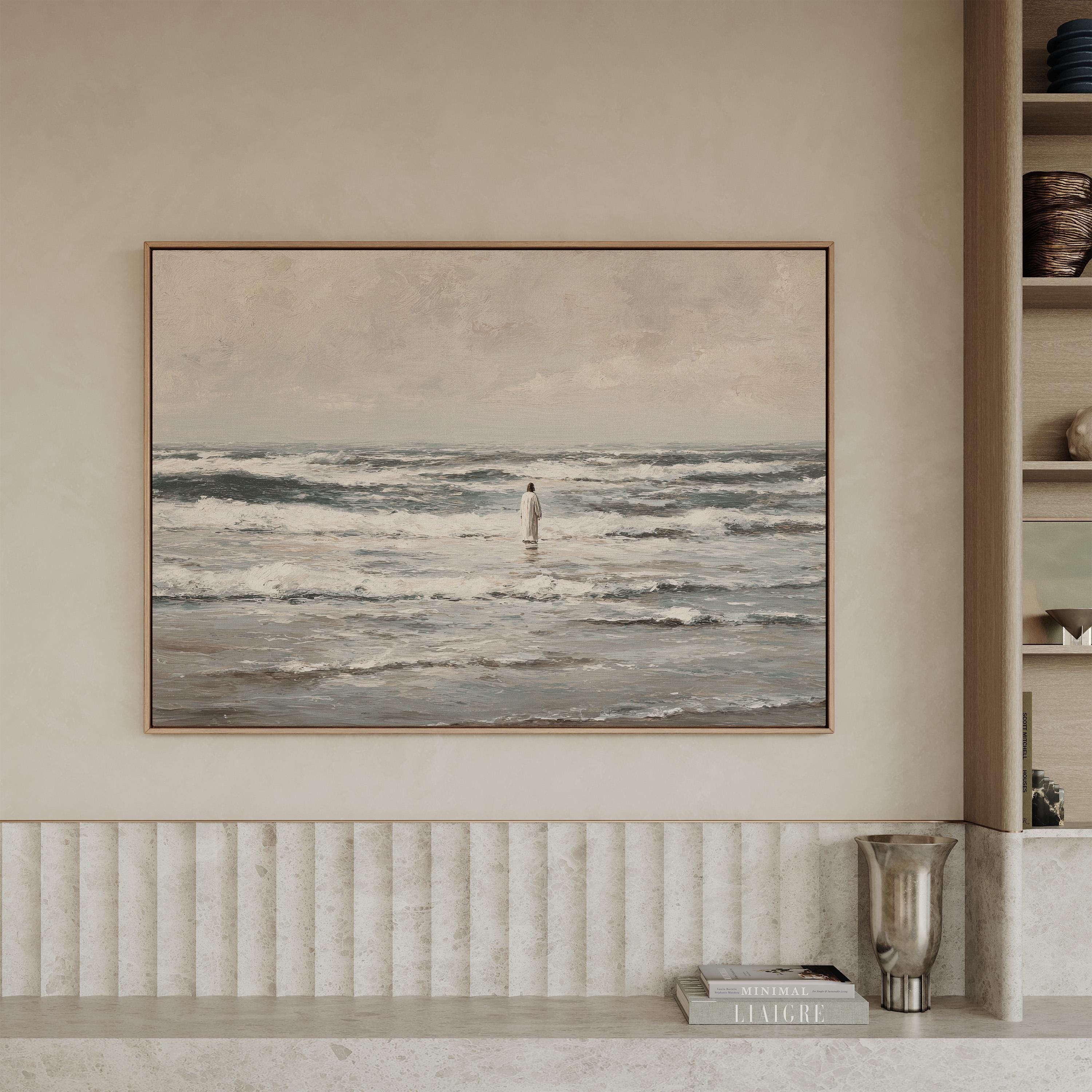 Power Over the Waves and Ocean - Christian Wall Decor, Ocean Art Print