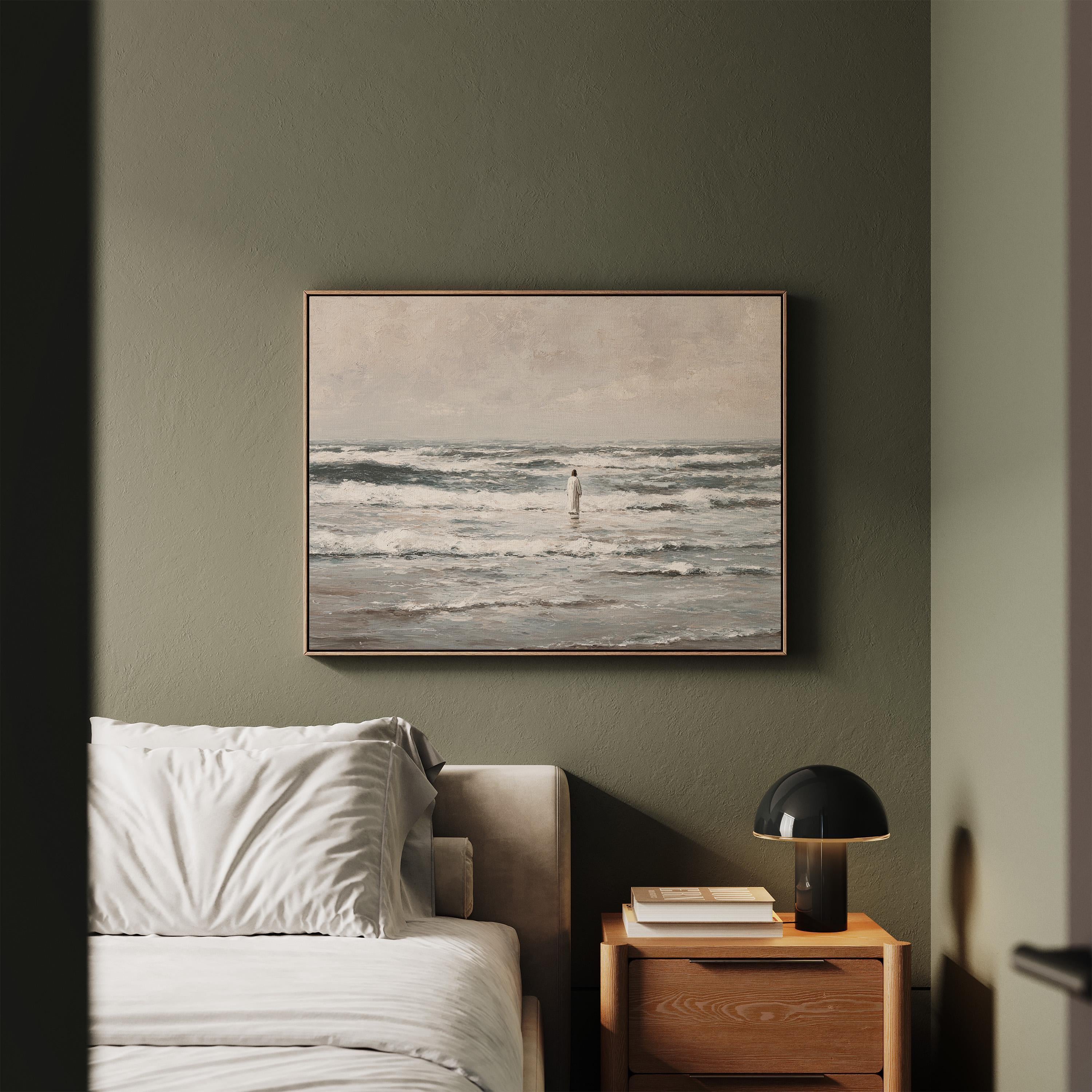 Power Over the Waves and Ocean - Christian Wall Decor, Ocean Art Print
