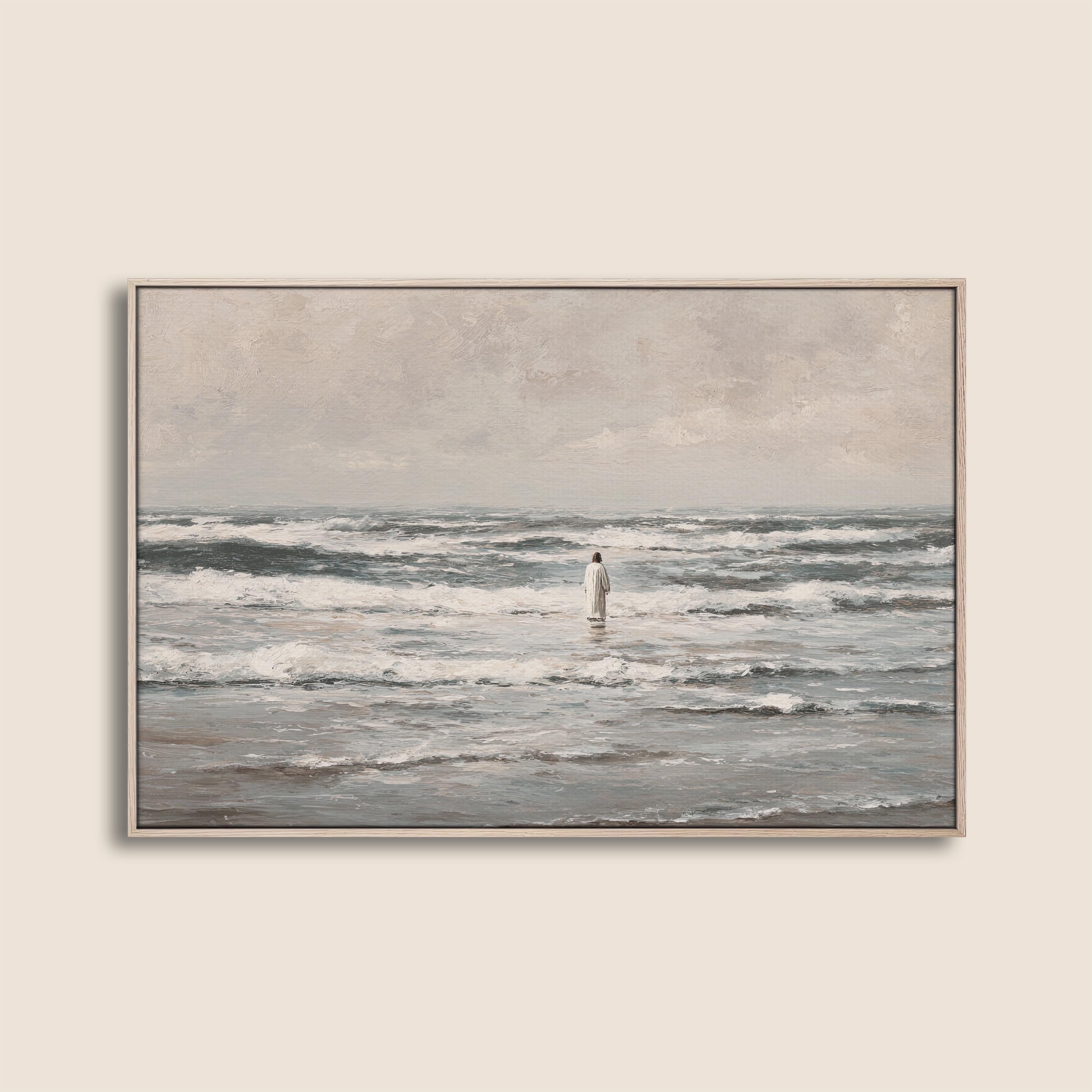 Power Over the Waves and Ocean - Christian Wall Decor, Ocean Art Print