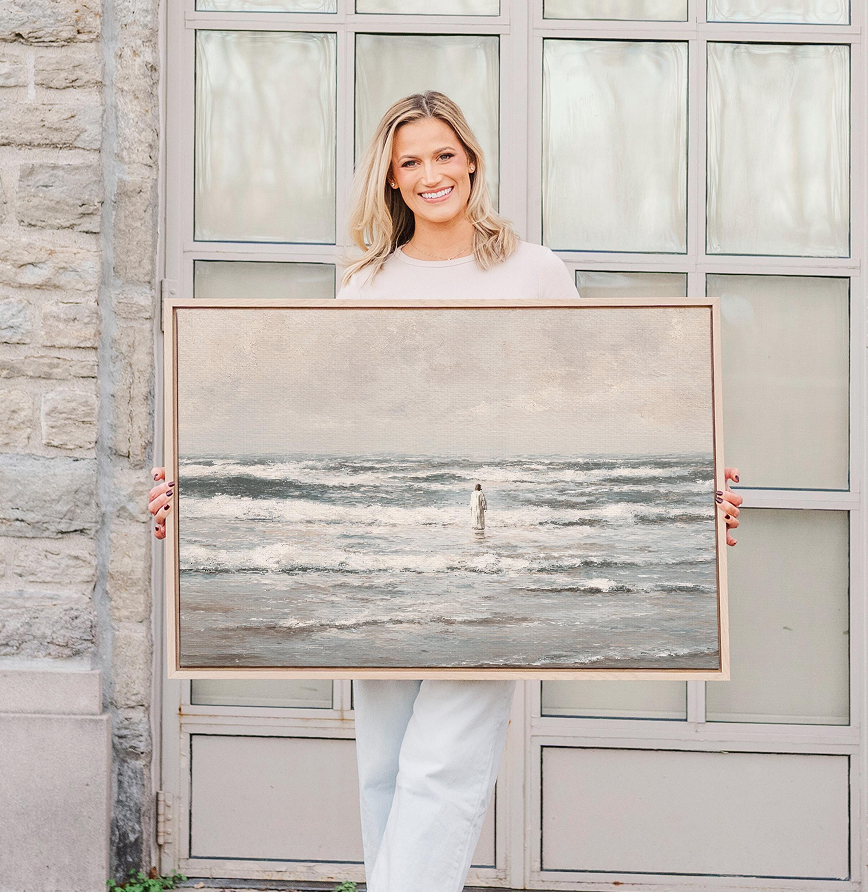 Power Over the Waves and Ocean - Christian Wall Decor, Ocean Art Print