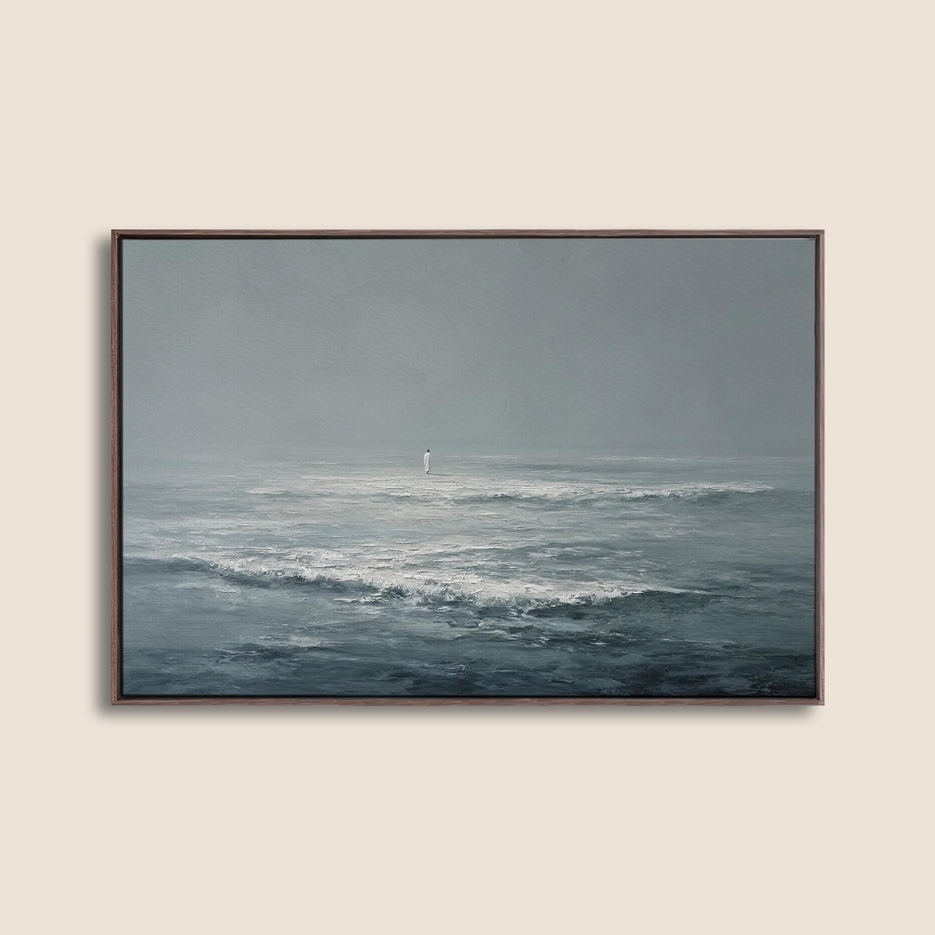 Jesus Walks on Water, Christian Wall Decor, Ocean Art Print