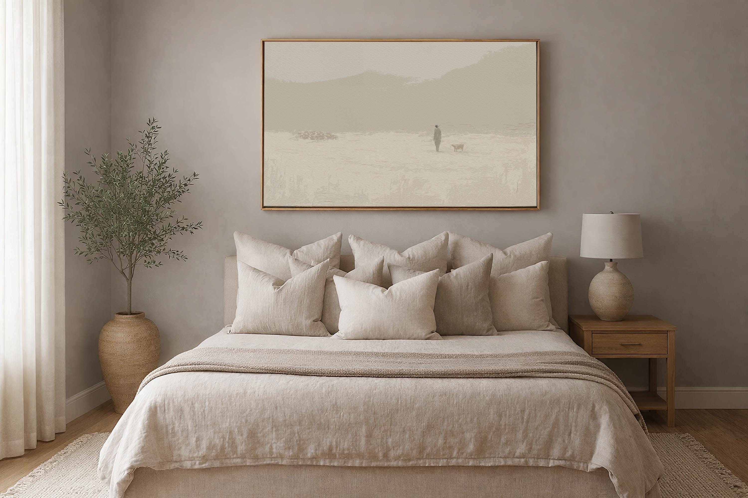 Leave the 99 - Christian Wall Art Print, Minimalist Lost Sheep Print, Faith-Based Home Decor