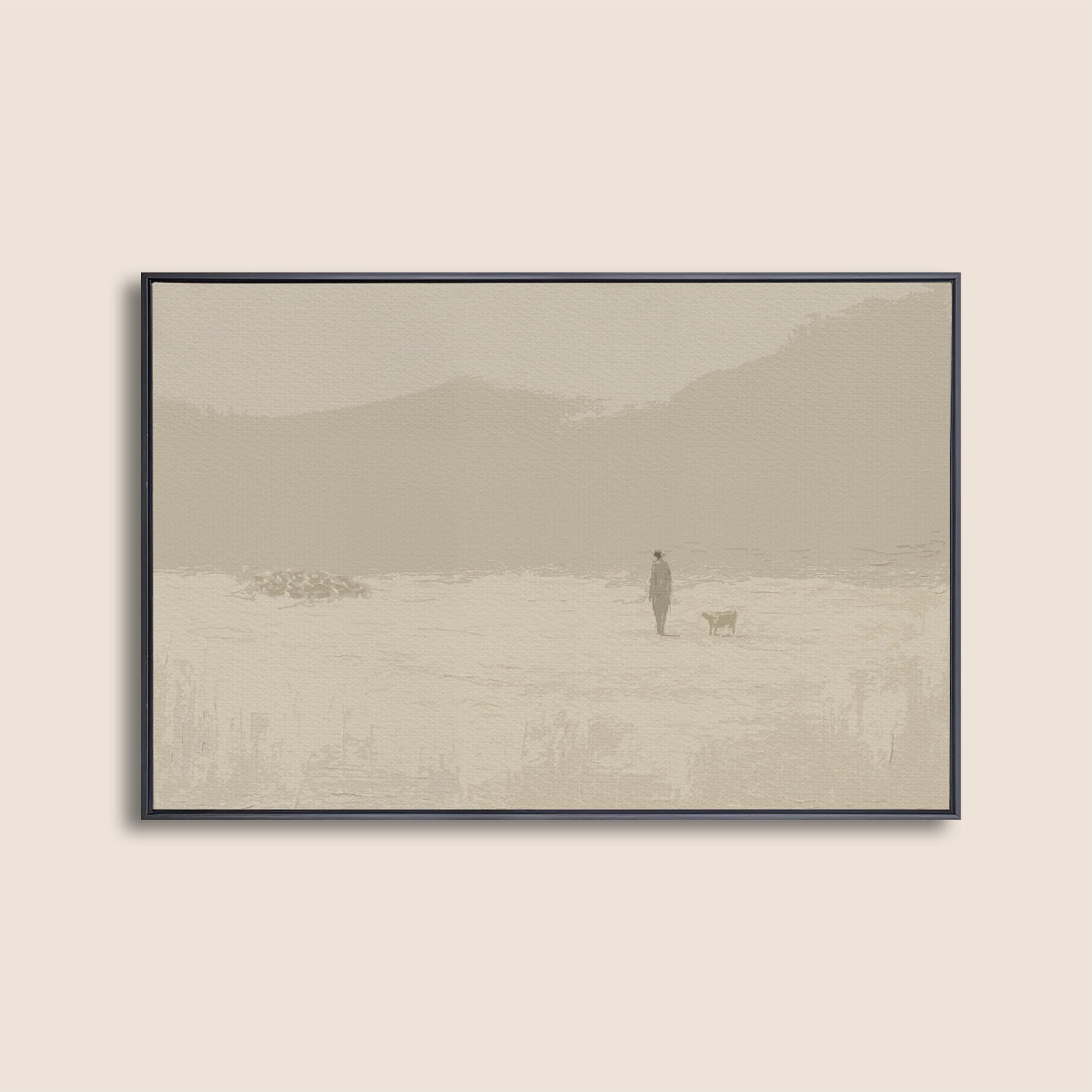 Leave the 99 - Christian Wall Art Print, Minimalist Lost Sheep Print, Faith-Based Home Decor