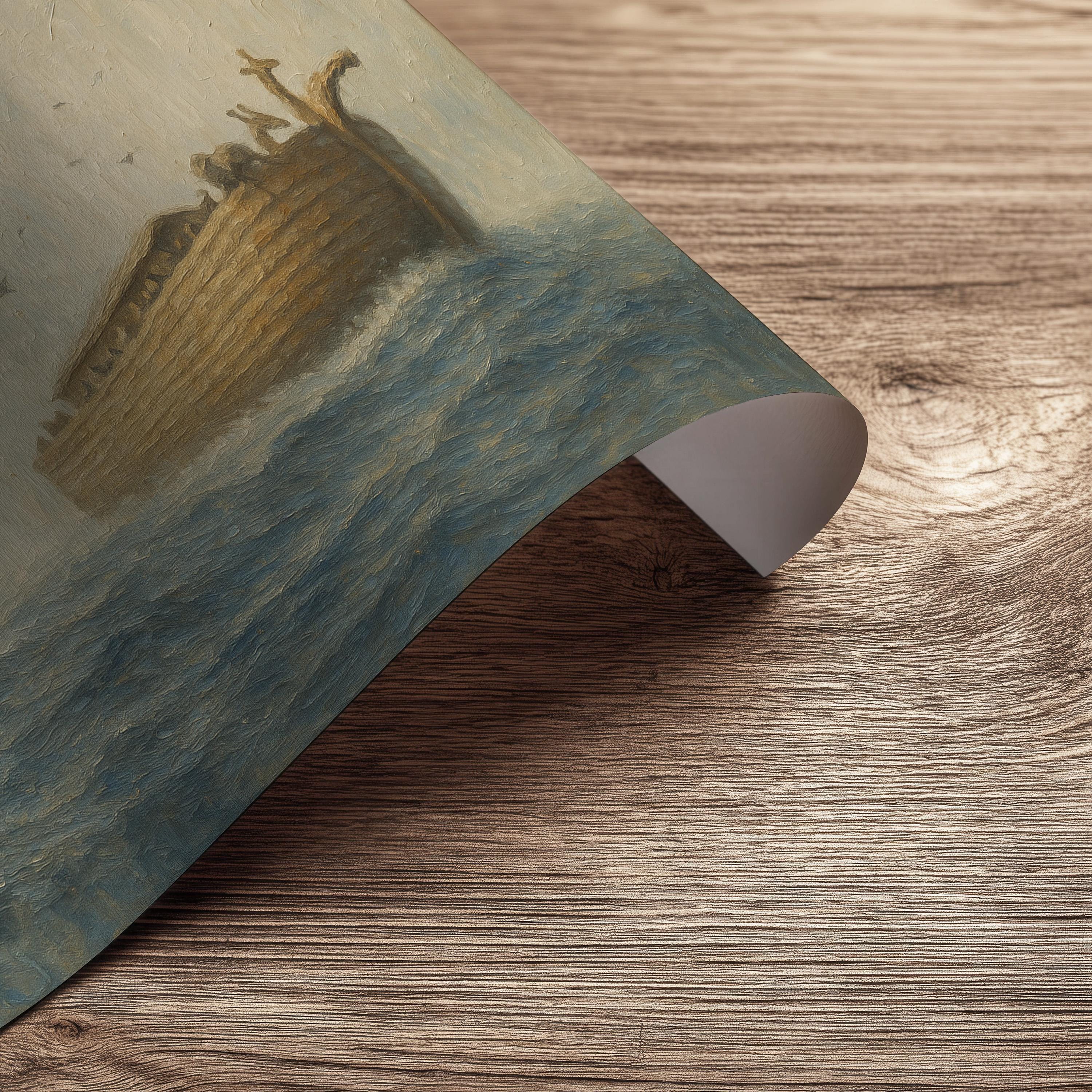 Noah's Ark Canvas Art Print: Christian Faith Nursery Decor