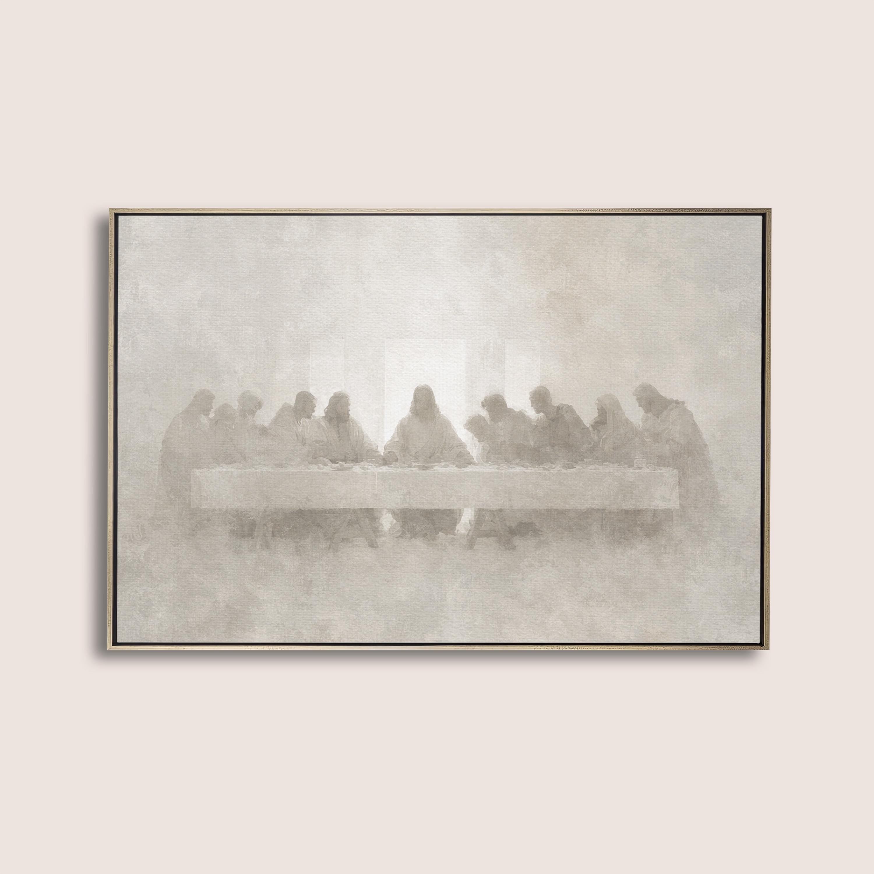Minimalist Last Supper Wall Art - Christian Painting