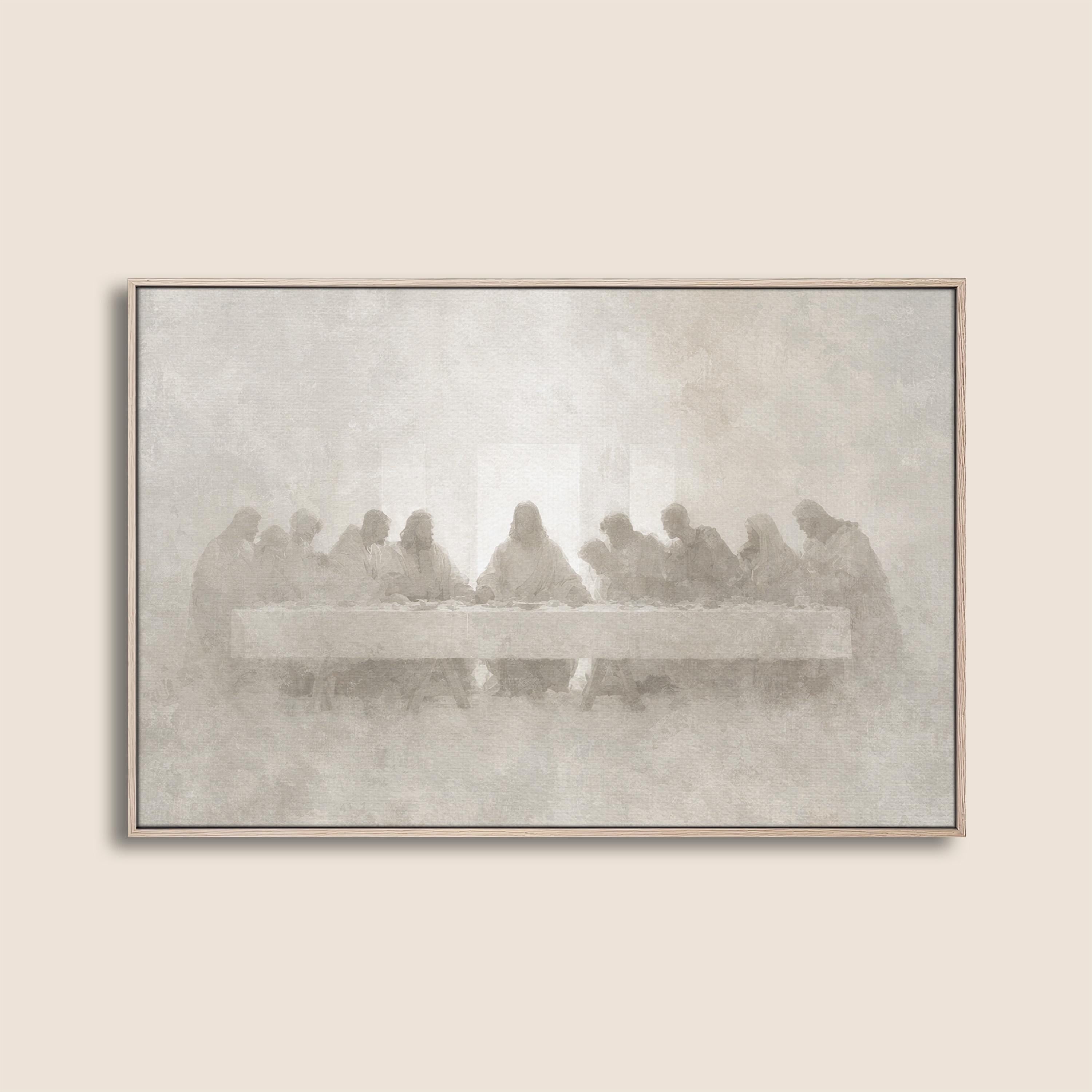 Minimalist Last Supper Wall Art - Christian Painting