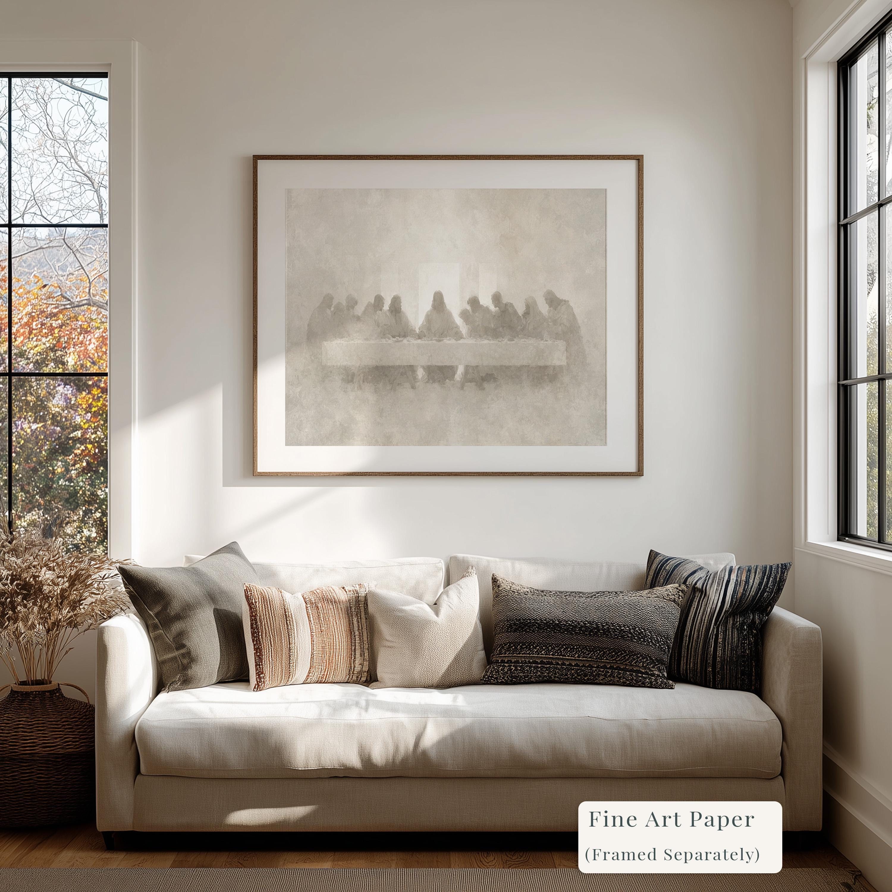 Minimalist Last Supper Wall Art - Christian Painting