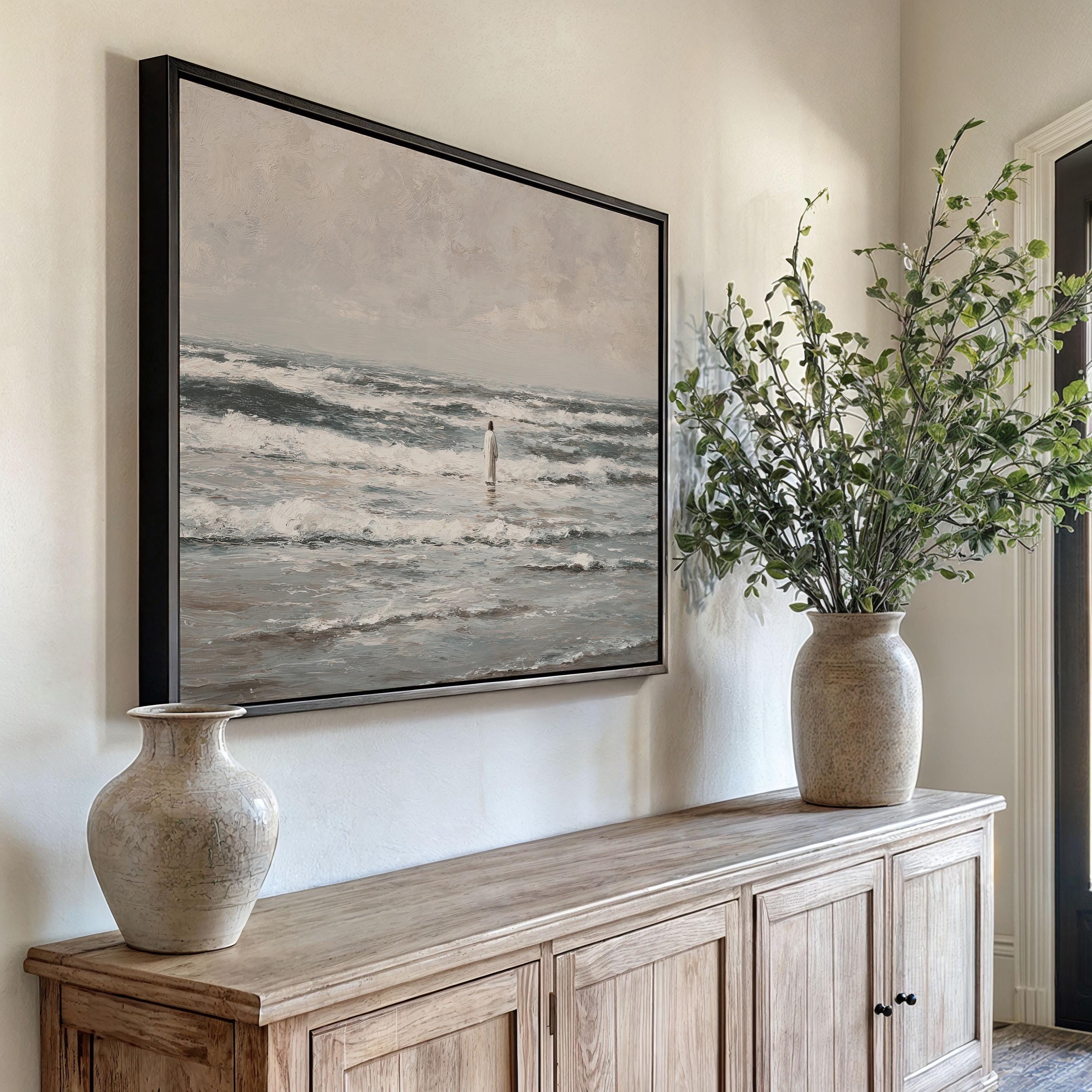 Power Over the Waves and Ocean - Christian Wall Decor, Ocean Art Print