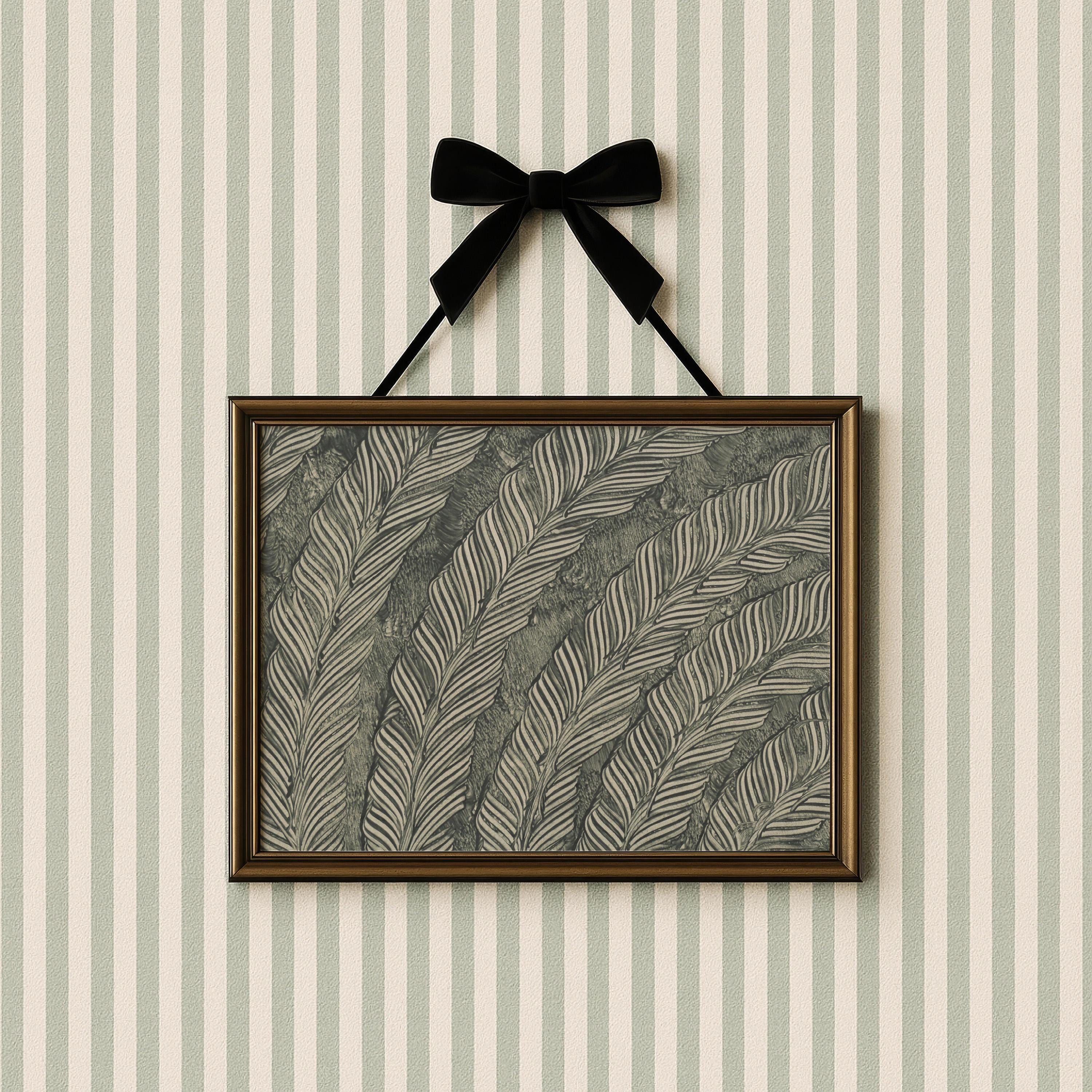 Neutral Botanical Wall Art, Green Palm Leaf Print, Earthy Faith Home Decor