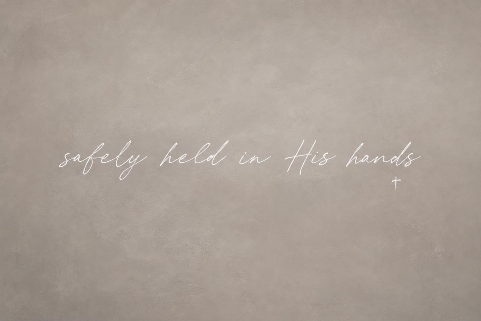 In His Hands Canvas | Safely Held in His Hands Framed Canvas Christian Wall Art | Faith Gift for Her | C0002