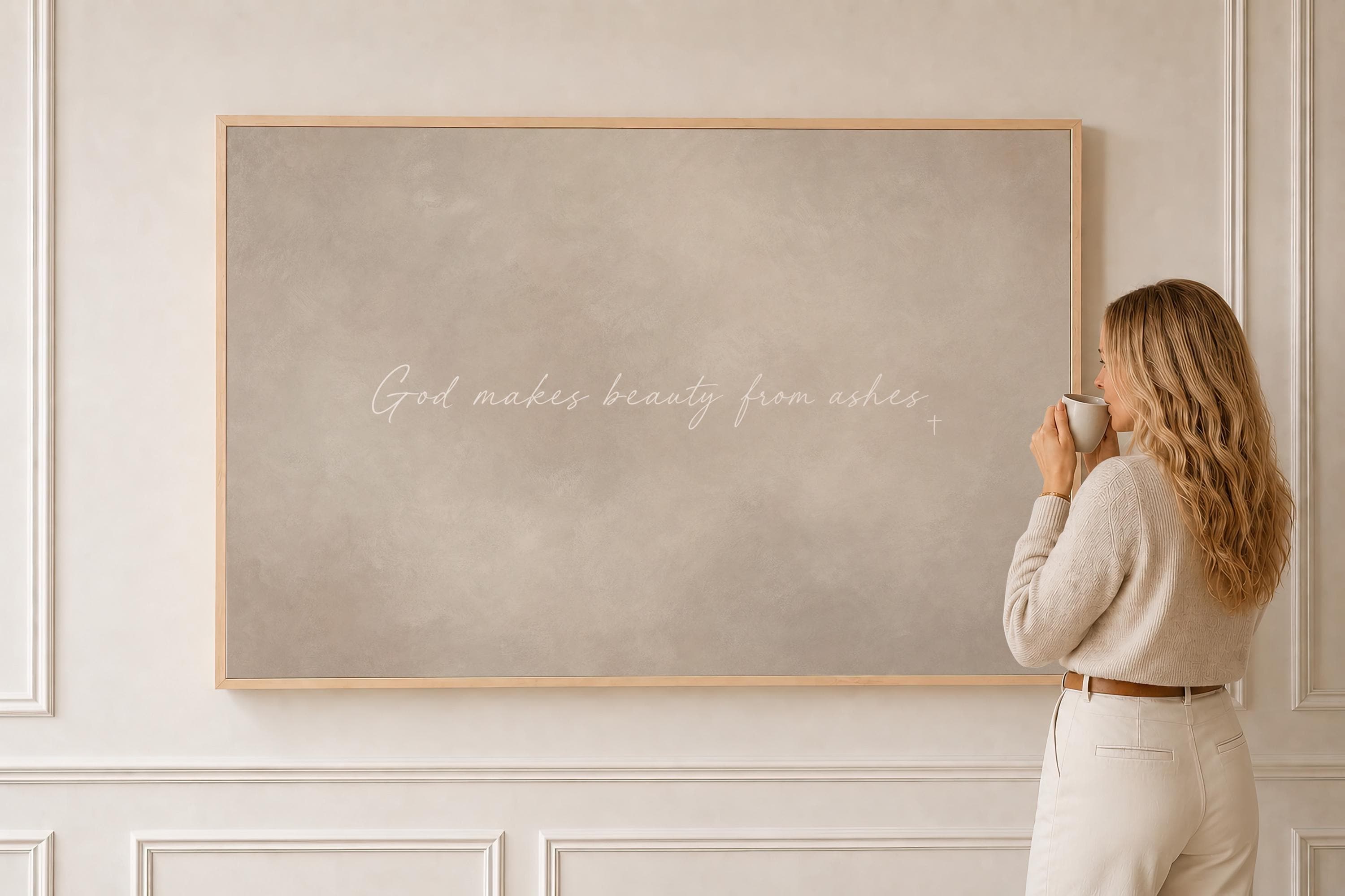 Beauty from Ashes Canvas | Beauty From Ashes Framed Canvas Christian Wall Art | Faith Gift for Her | C0020